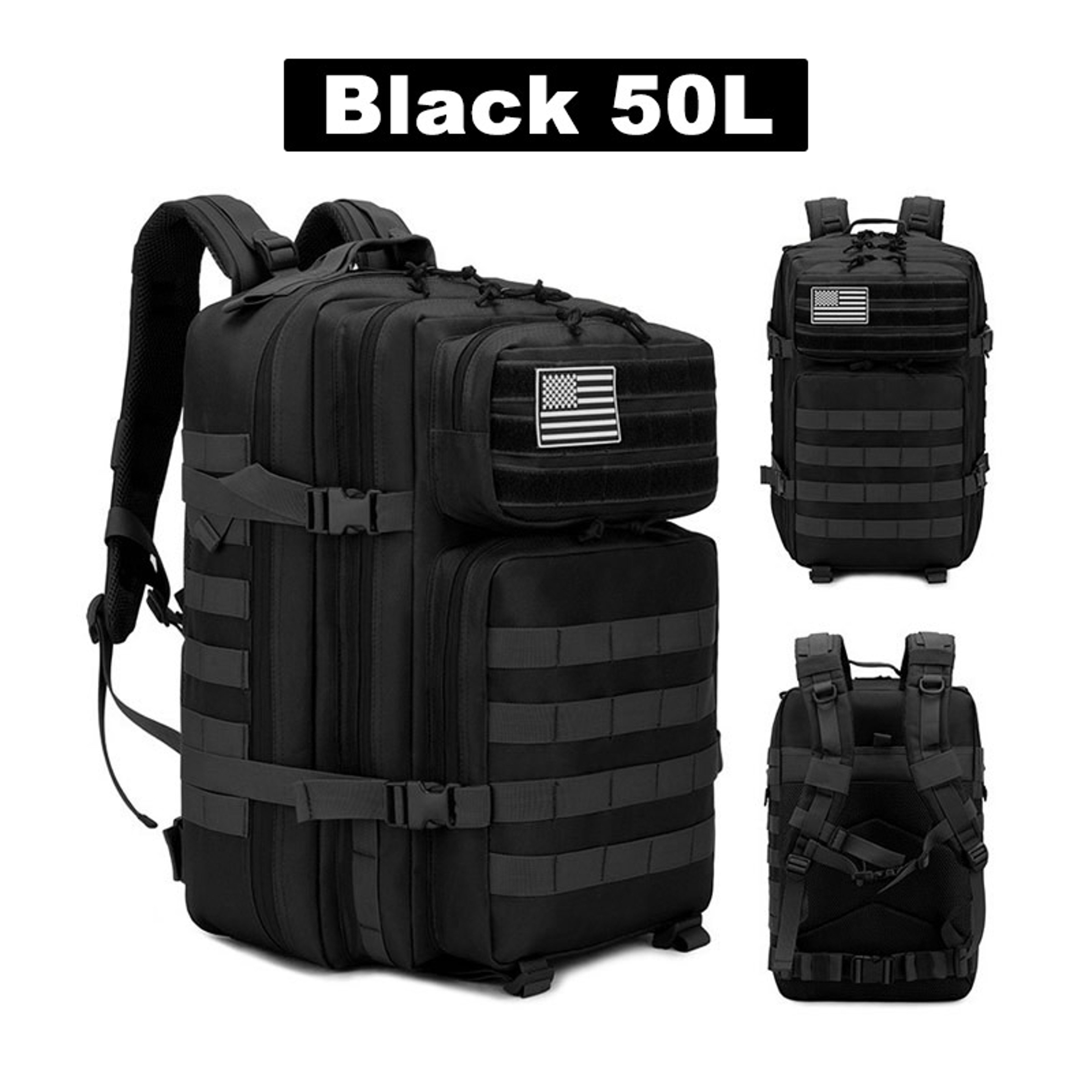 Tactical Backpack Mens Travel, Large Capacity Rucksacks, Waterproof Outdoor Sports Multi-functional Bags – view 7
