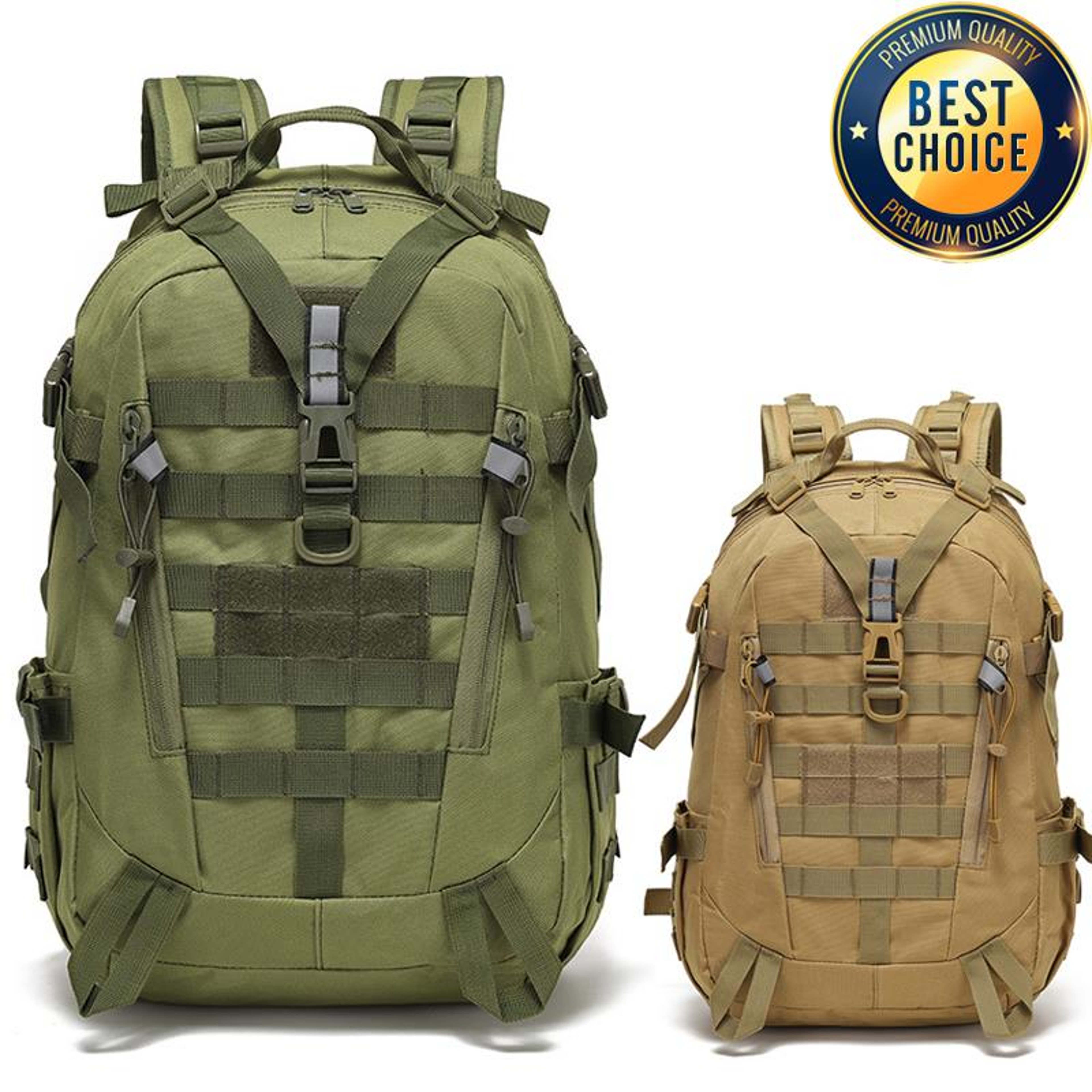 Tactical Reflective Backpack Outdoor Molle Camouflage Rucksack Hiking Camping Hunting Travel Assaul 0