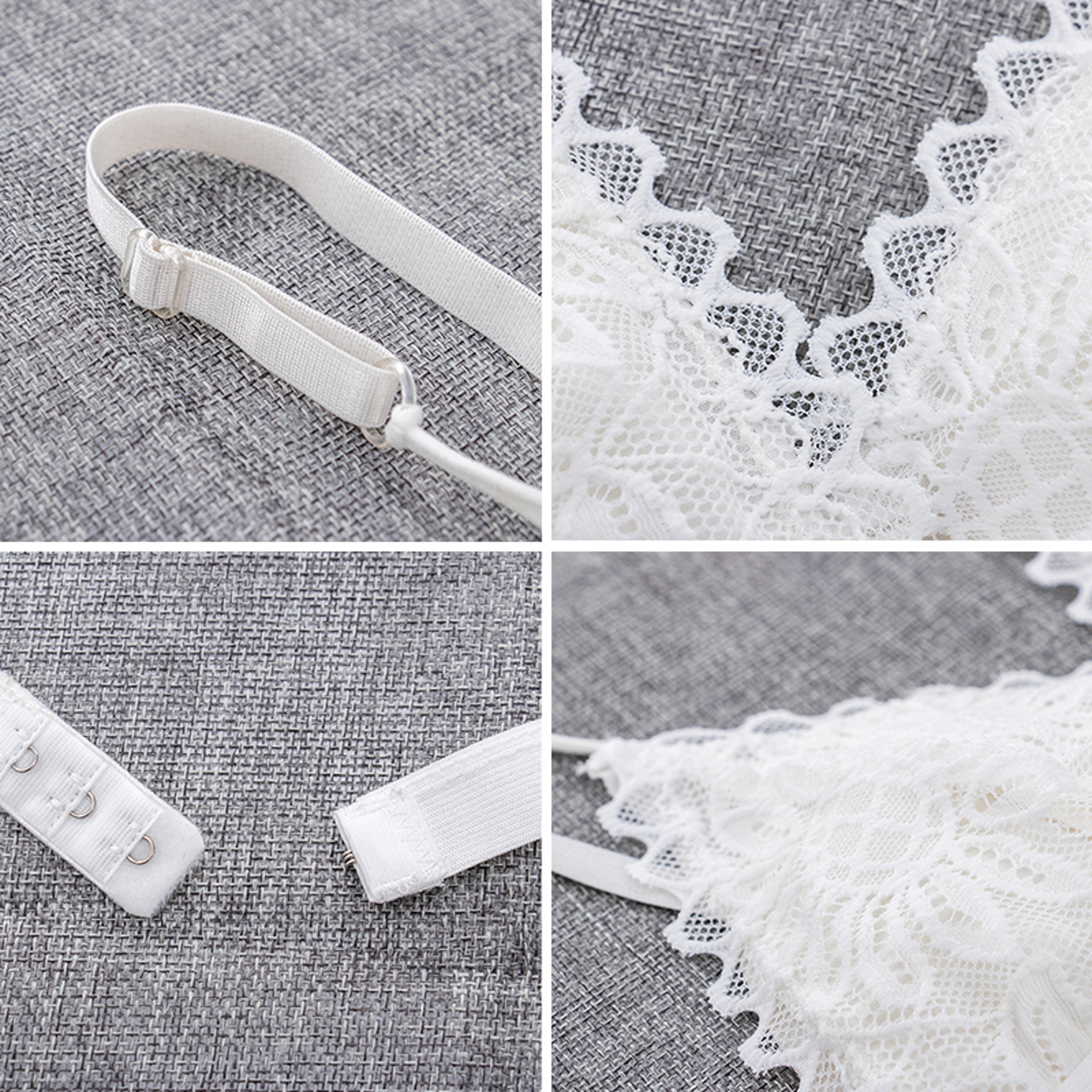 Women Sexy Lace Bra WireFree Unpadded Lingerie Floral Lace Bralette UltraThin Sexy Brassiere Cup Gi 4