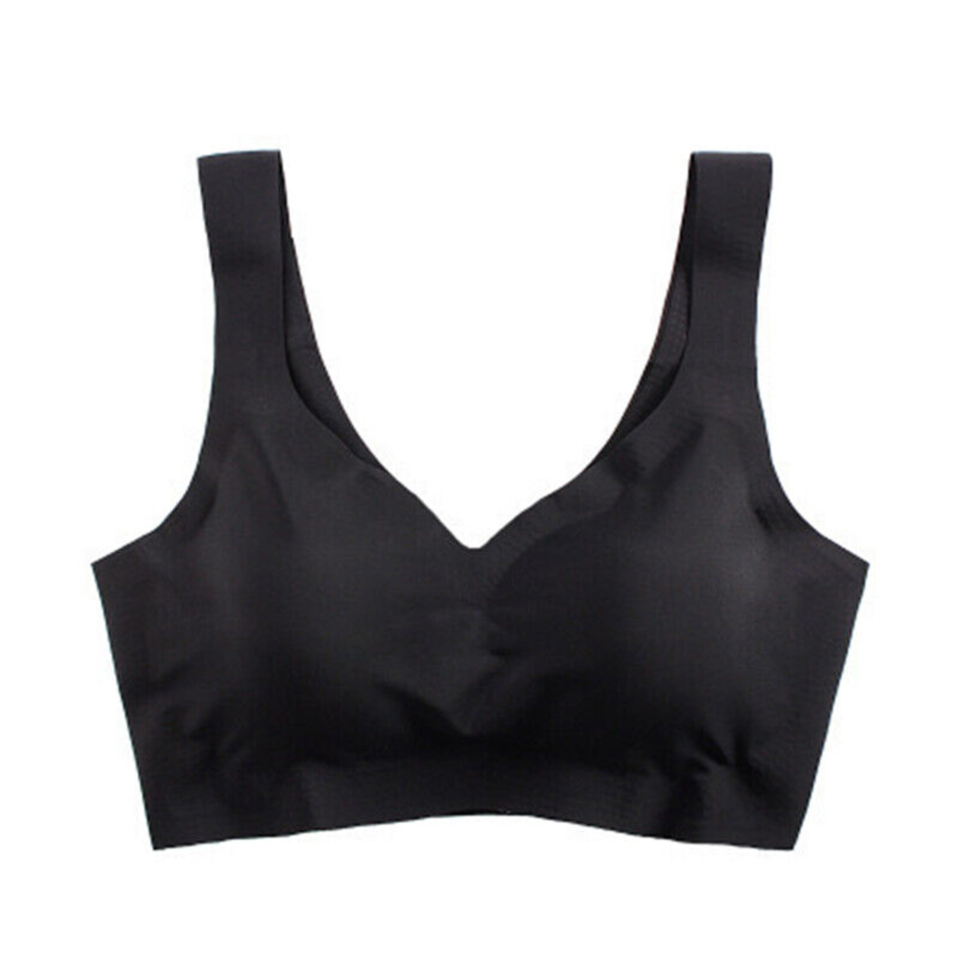 Women Seamless Ice Silk Bra Removable Chest Pad Lifting Bralette No Steel Ring Breathable Push Up Y