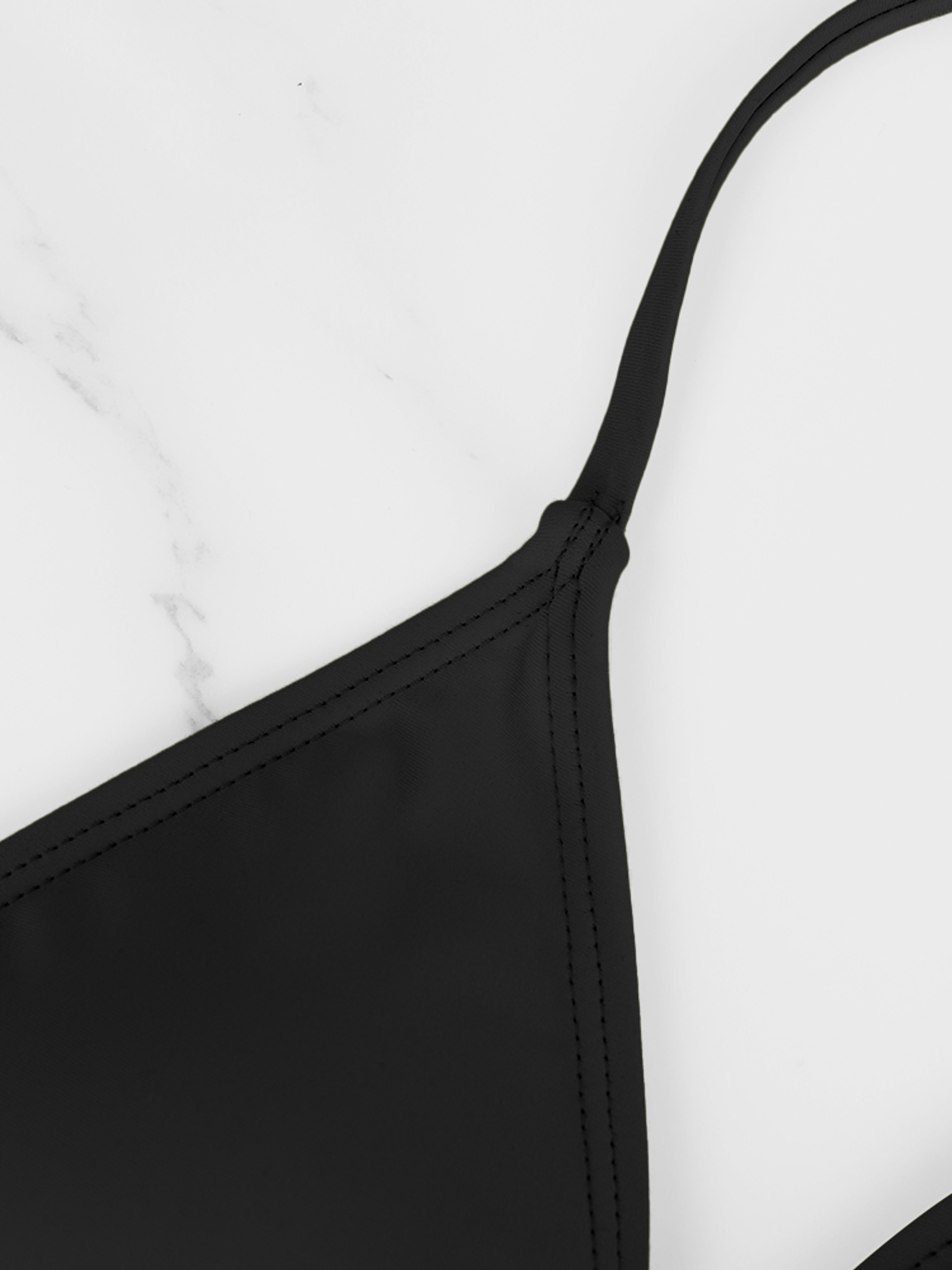 Women's Sexy Bikini Top Bra Swimsuit, Summer Beach Style Solid Color Hanging Neck, Bareback Strap Swimsuit Bra for Women – view 5