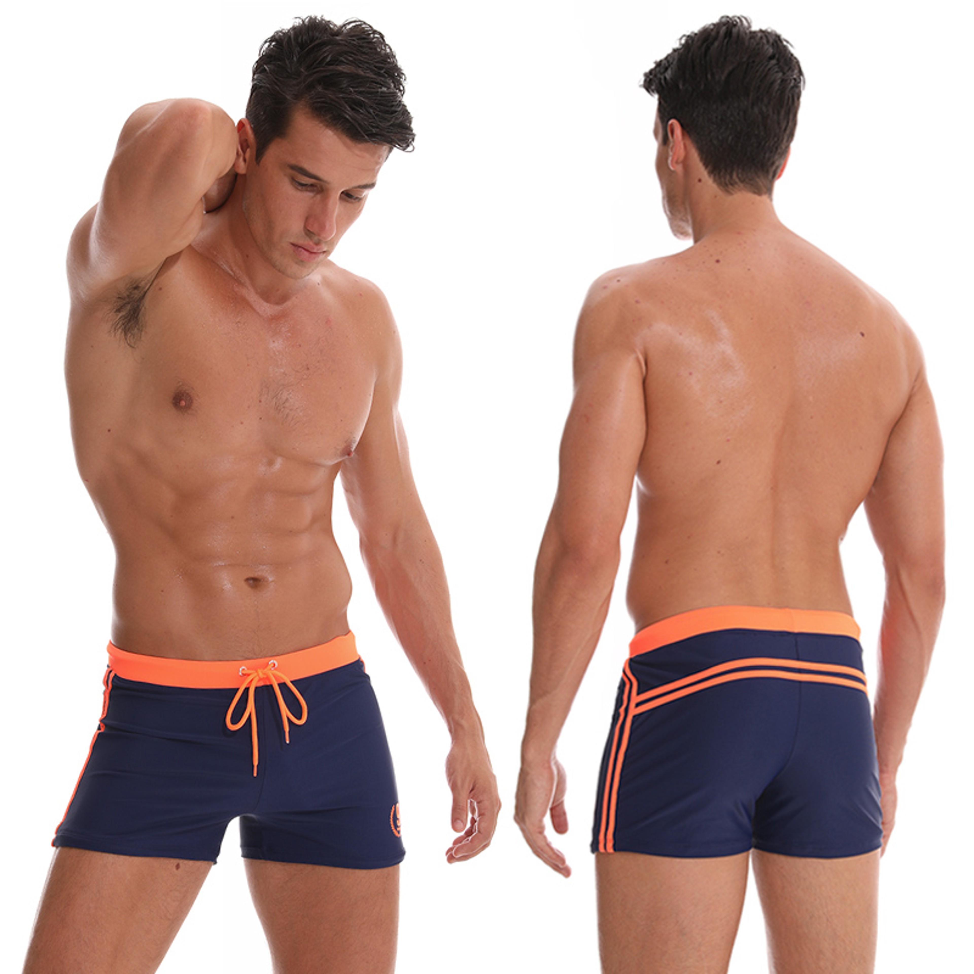 Mens Swimwear Boxer Shorts Maillot De Bain Surf Swimsuit Swim Suits For Men Swim Trunks Beachwear F 1