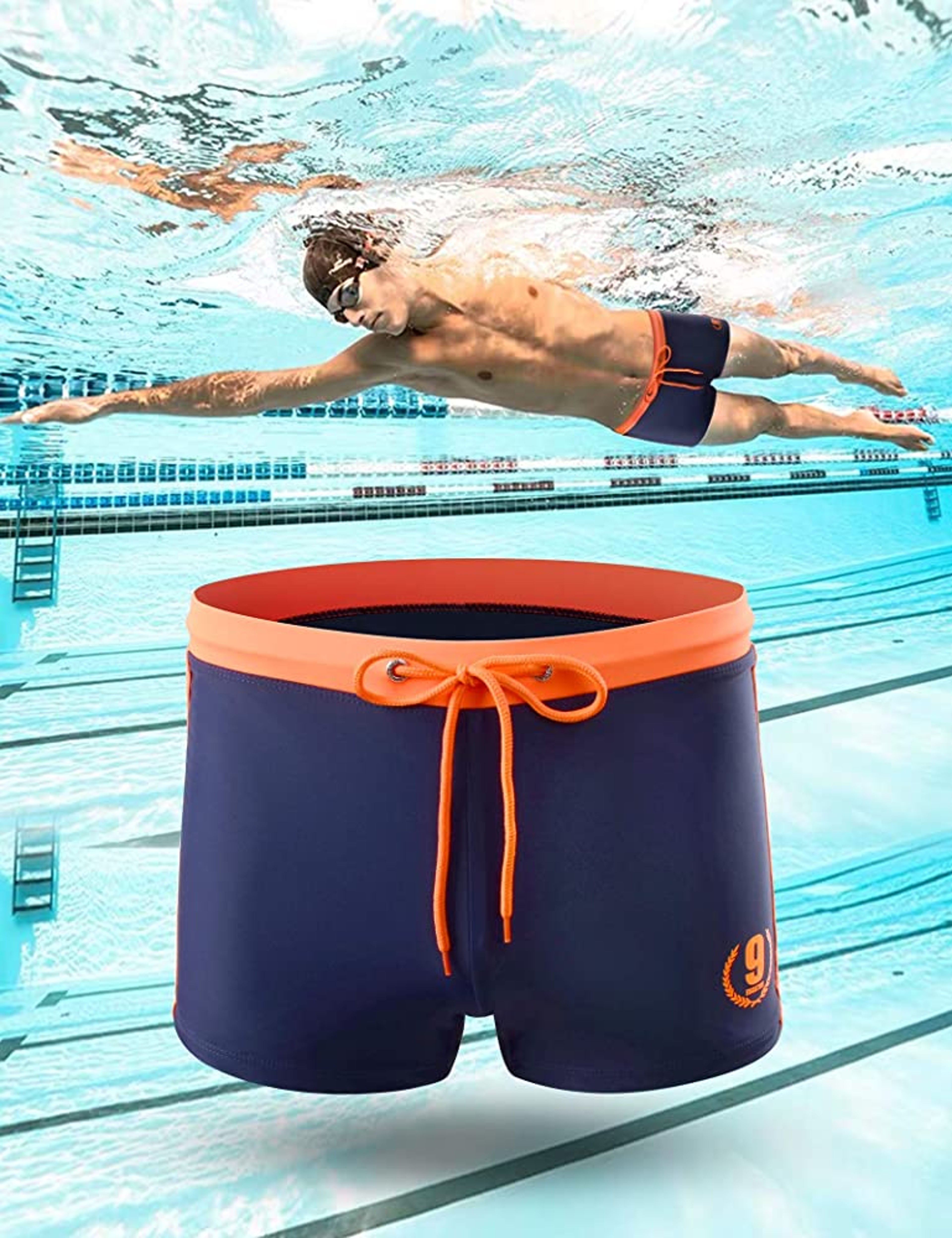 Mens Swimwear Boxer Shorts Maillot De Bain Surf Swimsuit Swim Suits For Men Swim Trunks Beachwear F 2