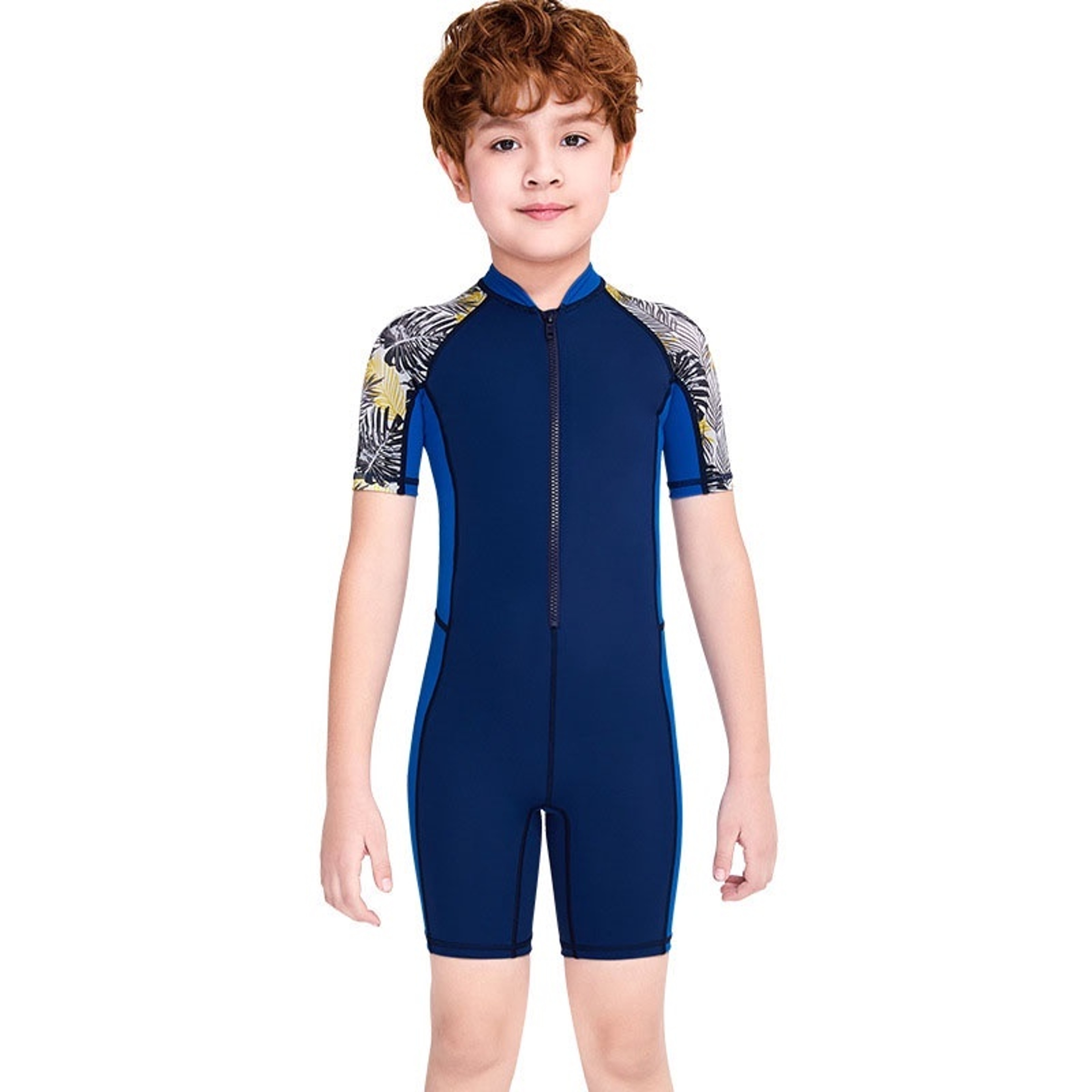 One-Piece Quick Drying Boys Swimwear, Summer Children Swimsuits, Kid Short Sleeve Sun Protection – view 11