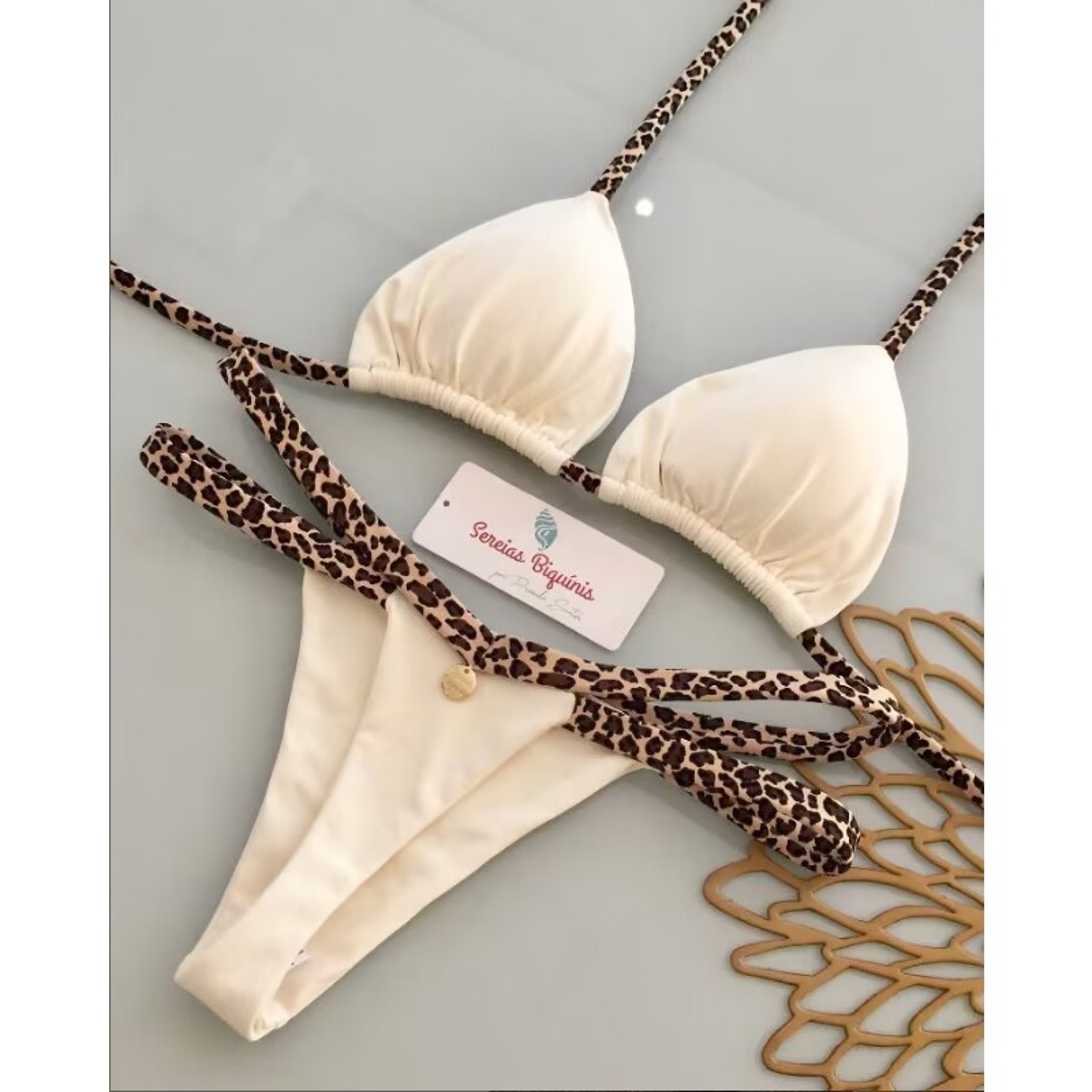 Womens Bikini Swimsuit, Split Solid Color Lace-up Sexy Swimsuit, Set Micro Swimwear for Women – view 5