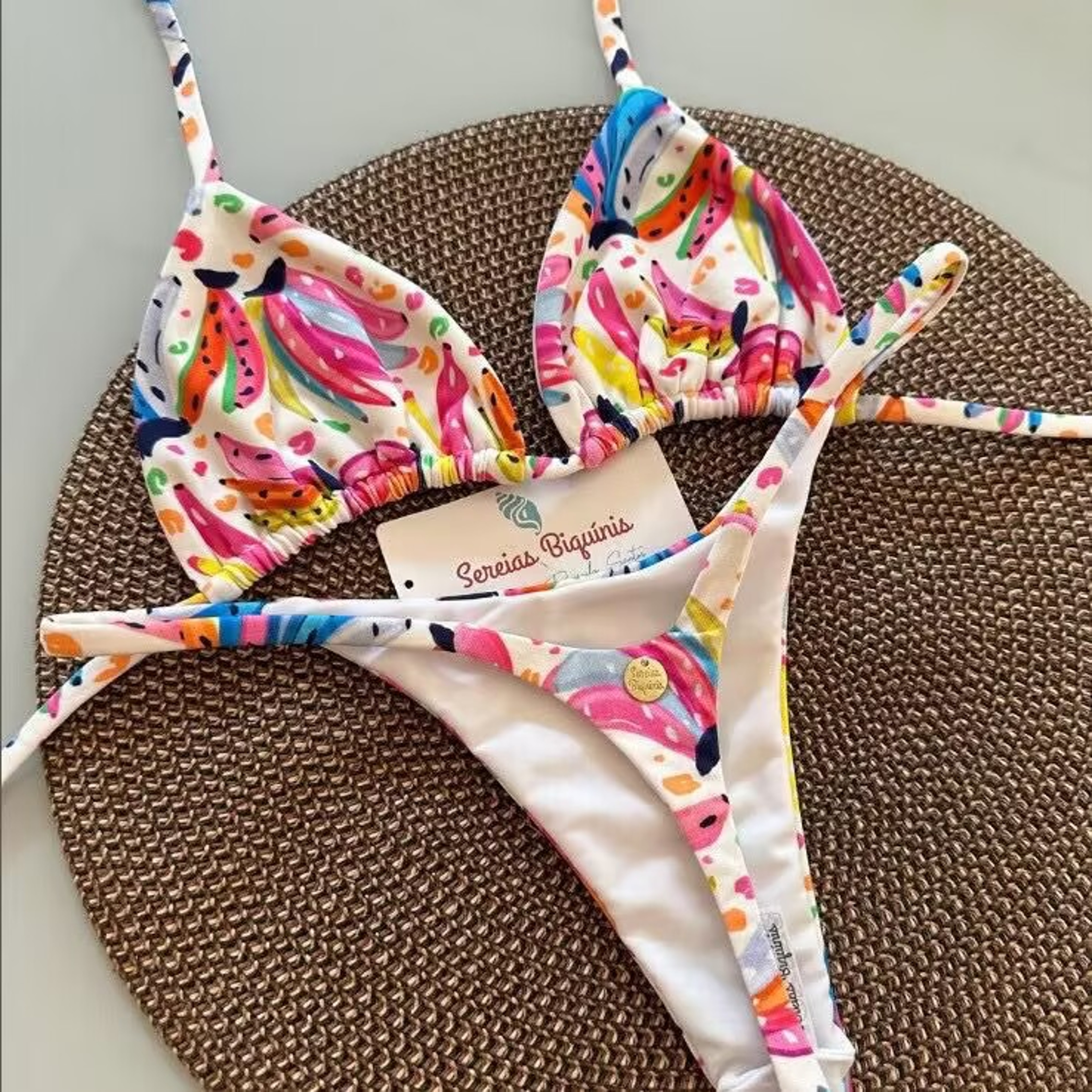 Womens Bikini Swimsuit, Split Solid Color Lace-up Sexy Swimsuit, Set Micro Swimwear for Women – view 8