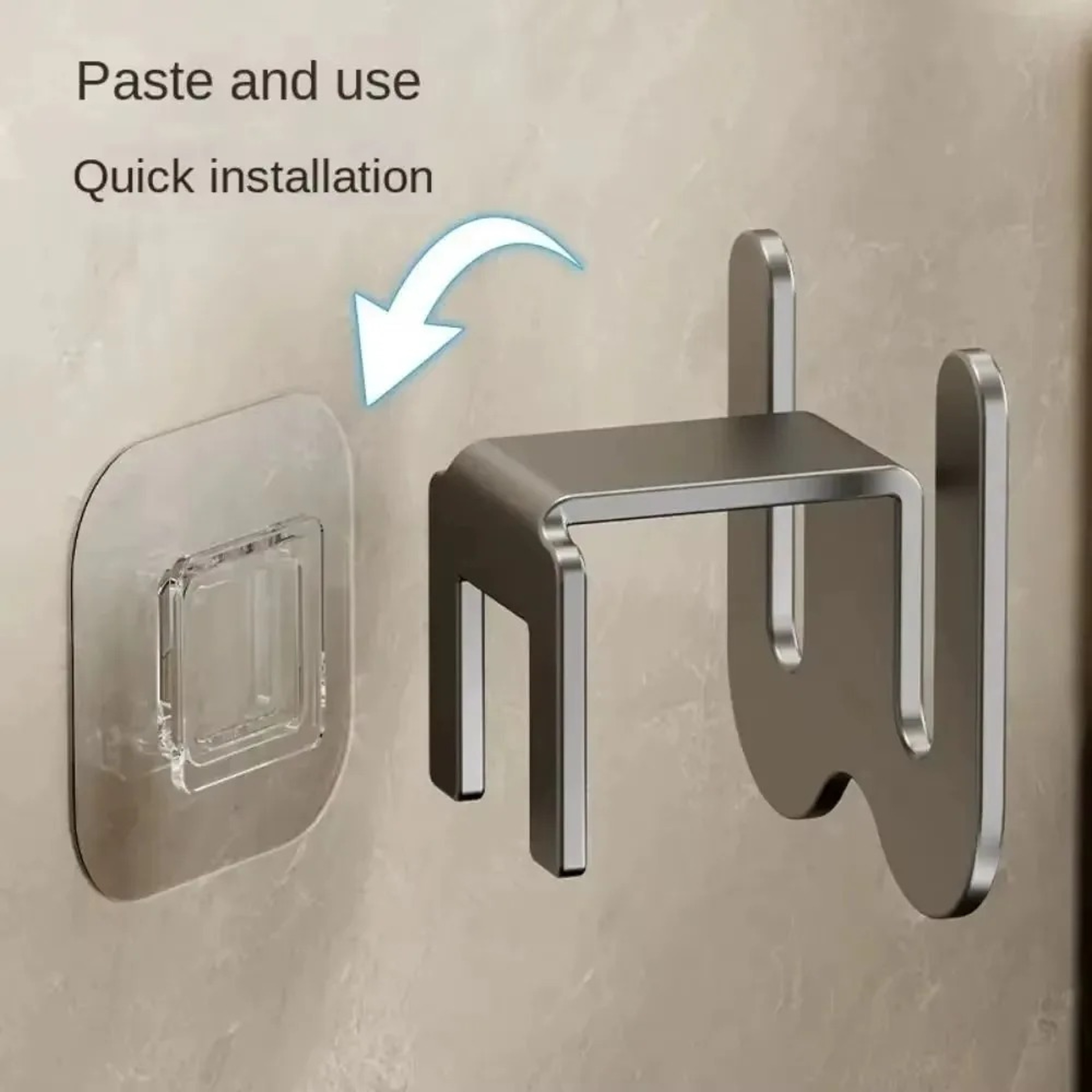 Non Perforated Simple Shoe Storage Rack Wall Mounted Hook Bathroom Slipper Rack With Drainage 4