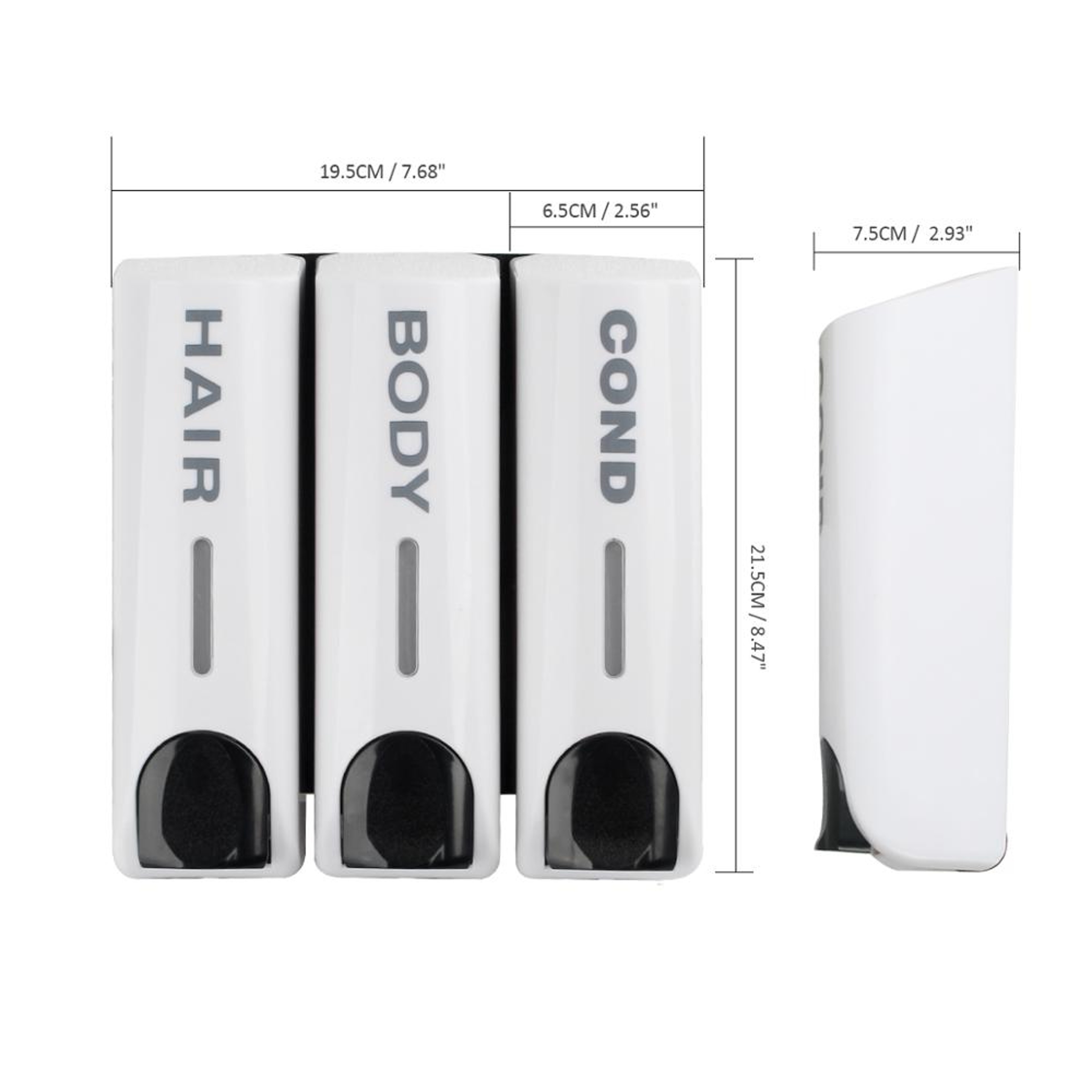 Soap Dispenser Wallmount Shower Bath Shampoo Dispenser Liquid Soap Container Bathroom Accessories 4