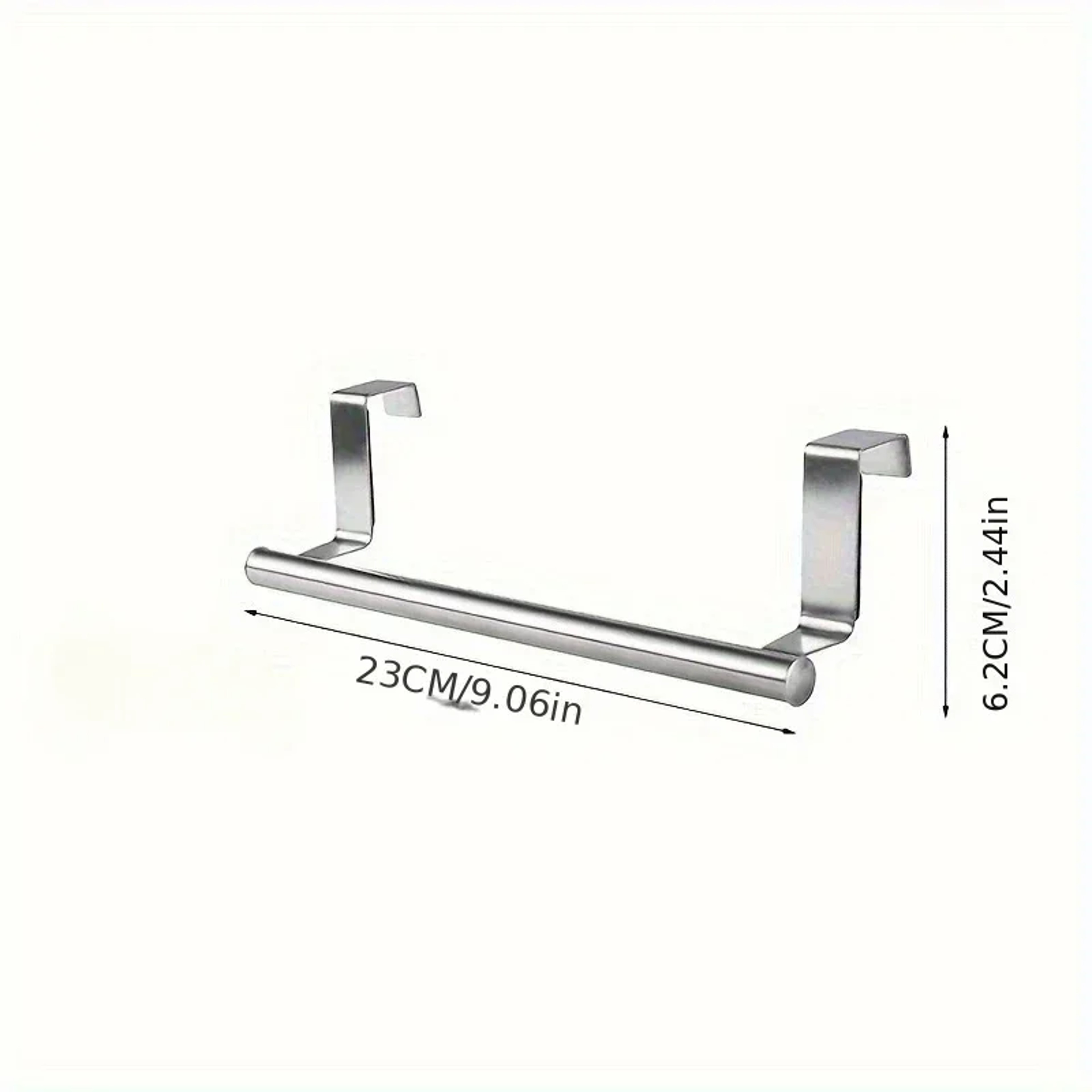 Towel Rack Over Door Stainless Steel Towel Bar NonDrilling Bathroom Kitchen Hanging Holder 9