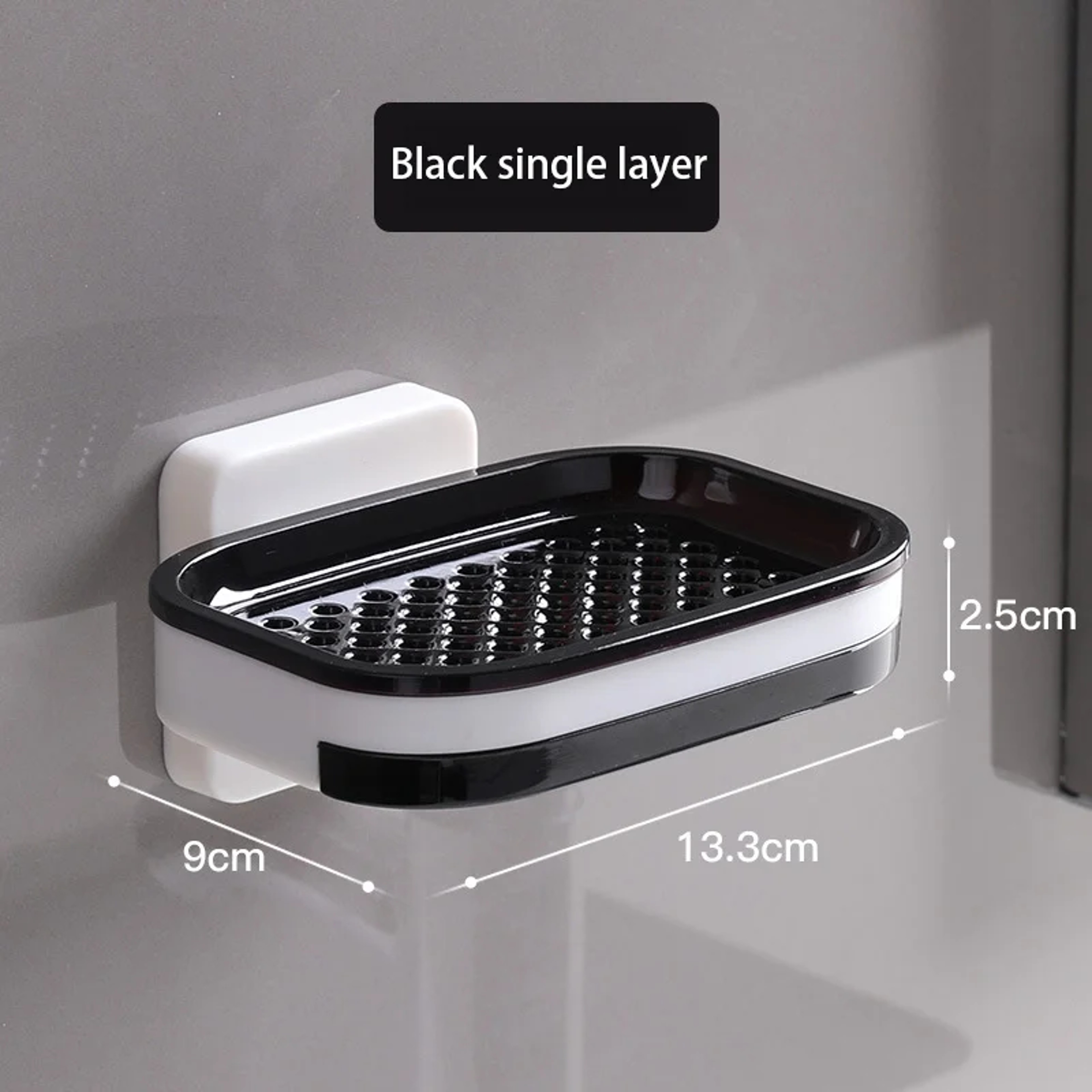 Perforated Wall Mounted Double Layer Storage, Double Layer Drainage Bathroom Storage Rack, Soap Rack, for Household Use – view 9