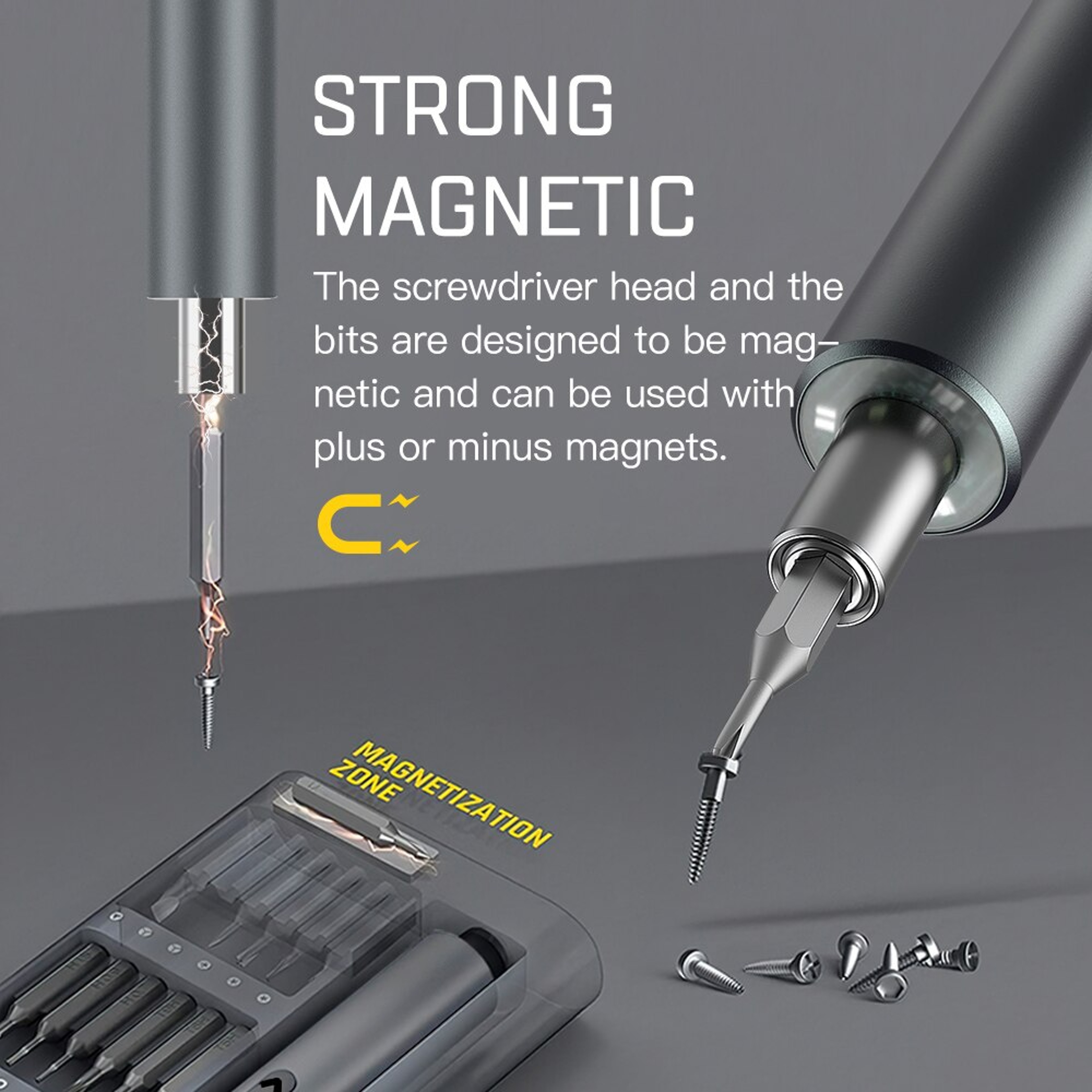 Electric Screwdriver Precision Set Power Tool Kit Rechargeable Wireless Cordless Magnetic Bits For  3