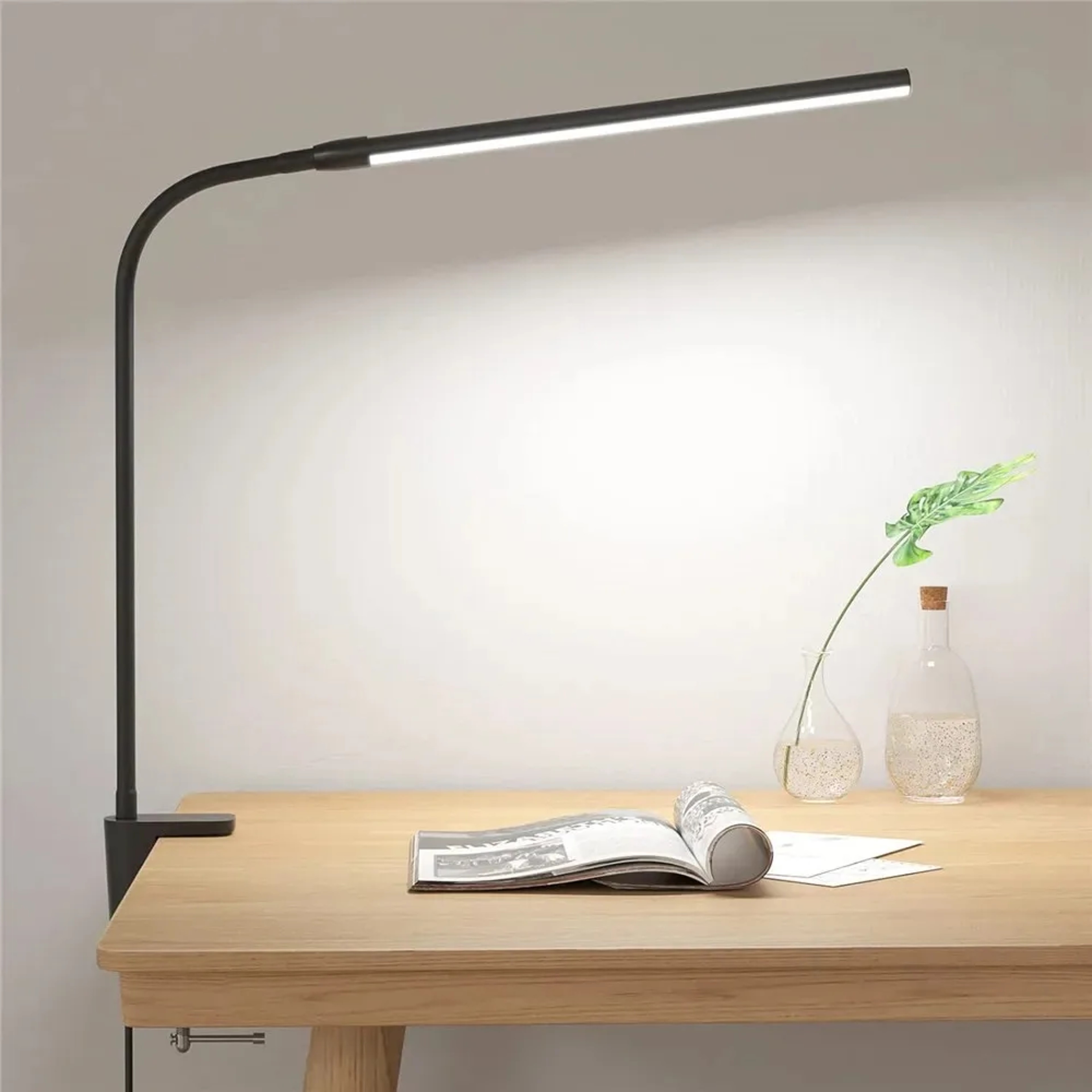 Double Head LED Desk Lamp, Dimmable PC Monitor Light, USB Table Lamp for Reading, Eye Protection, Modes for Office – view 9