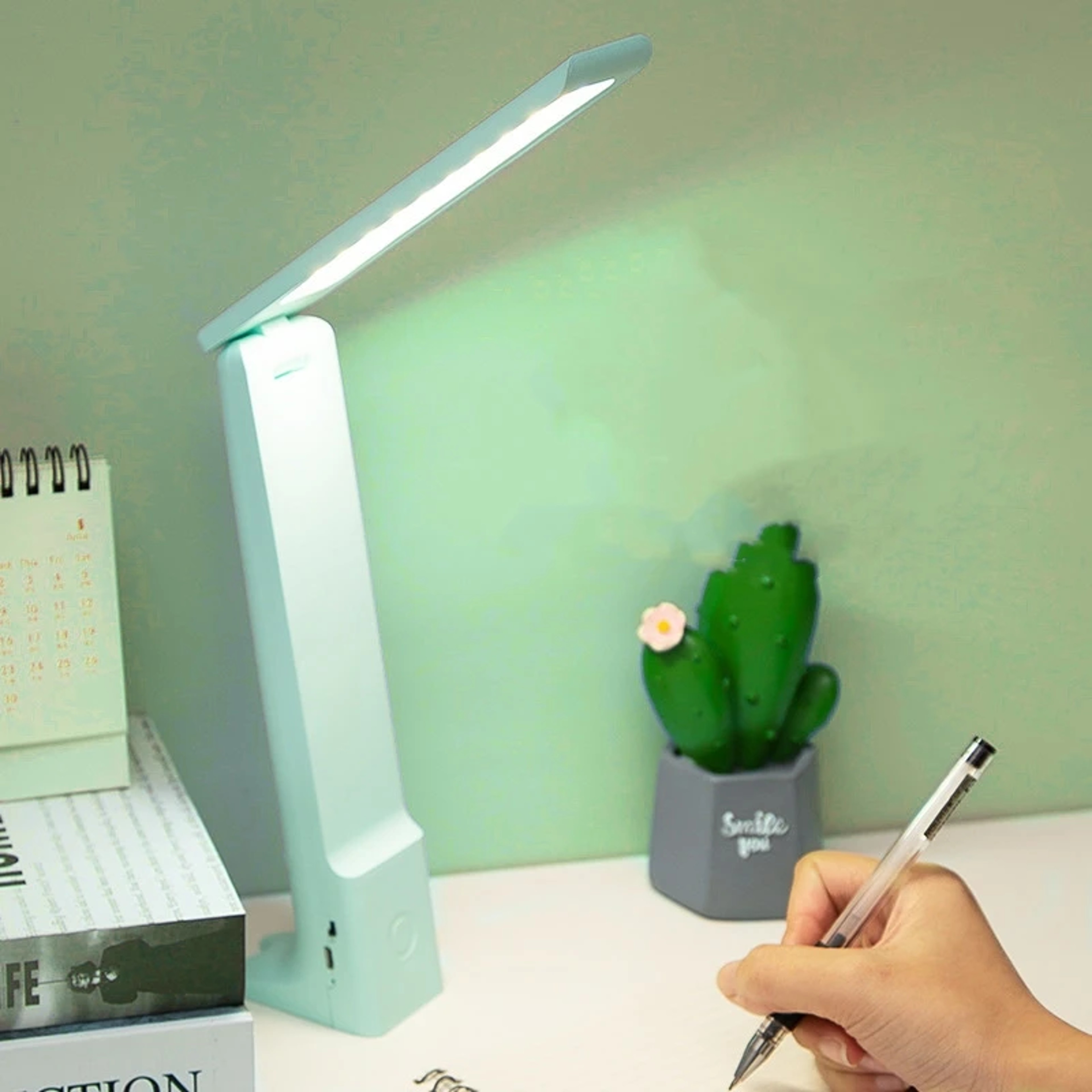 LED Folding Desk Lamp With USB Charging Touch Control Dimmable Eye Protection Perfect For Reading A 0