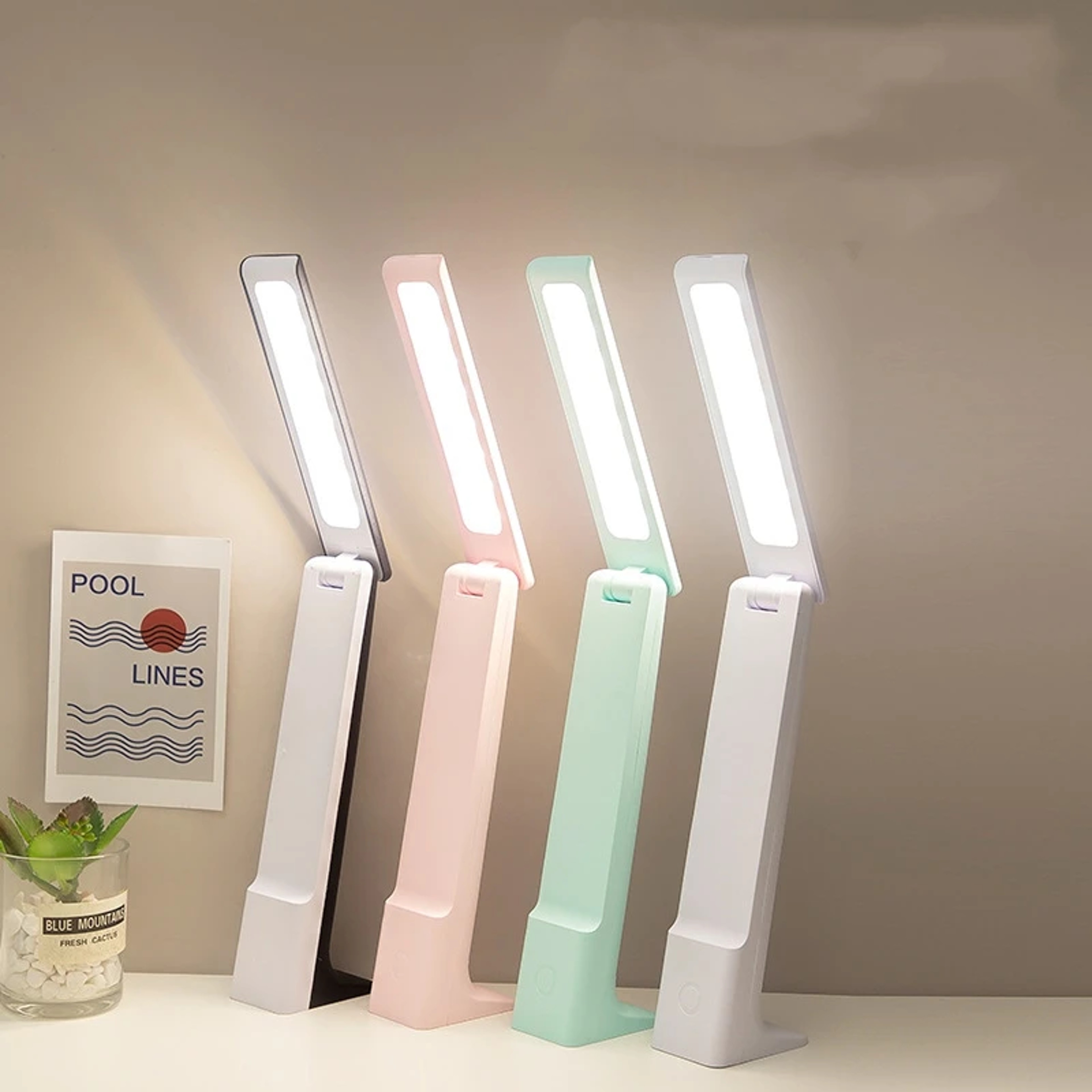 LED Folding Desk Lamp With USB Charging Touch Control Dimmable Eye Protection Perfect For Reading A 1