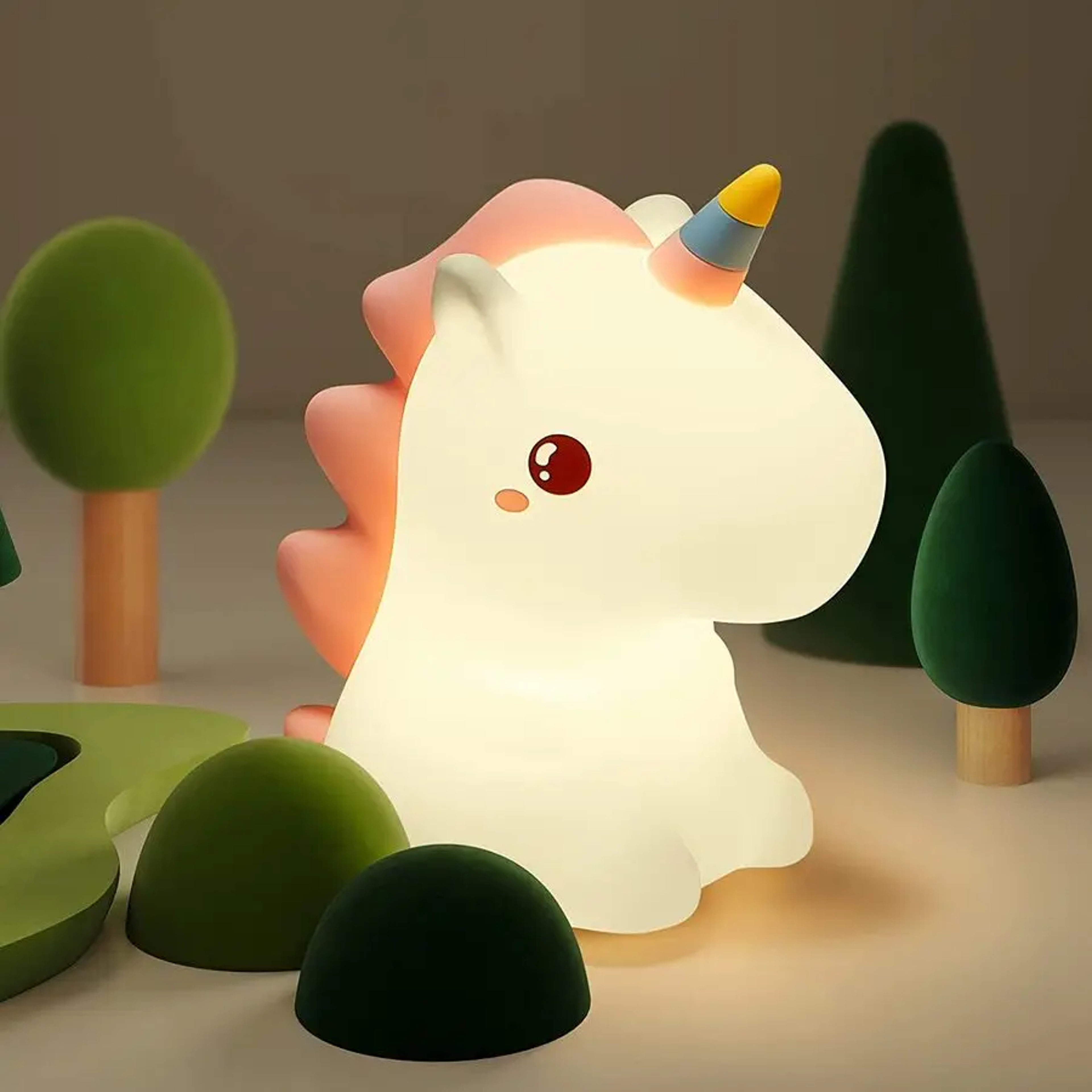 Cute Silicone LED Night Light For Kids USB Rechargeable Touch Lamp Cartoon Animal Bedroom Decor Ide 0
