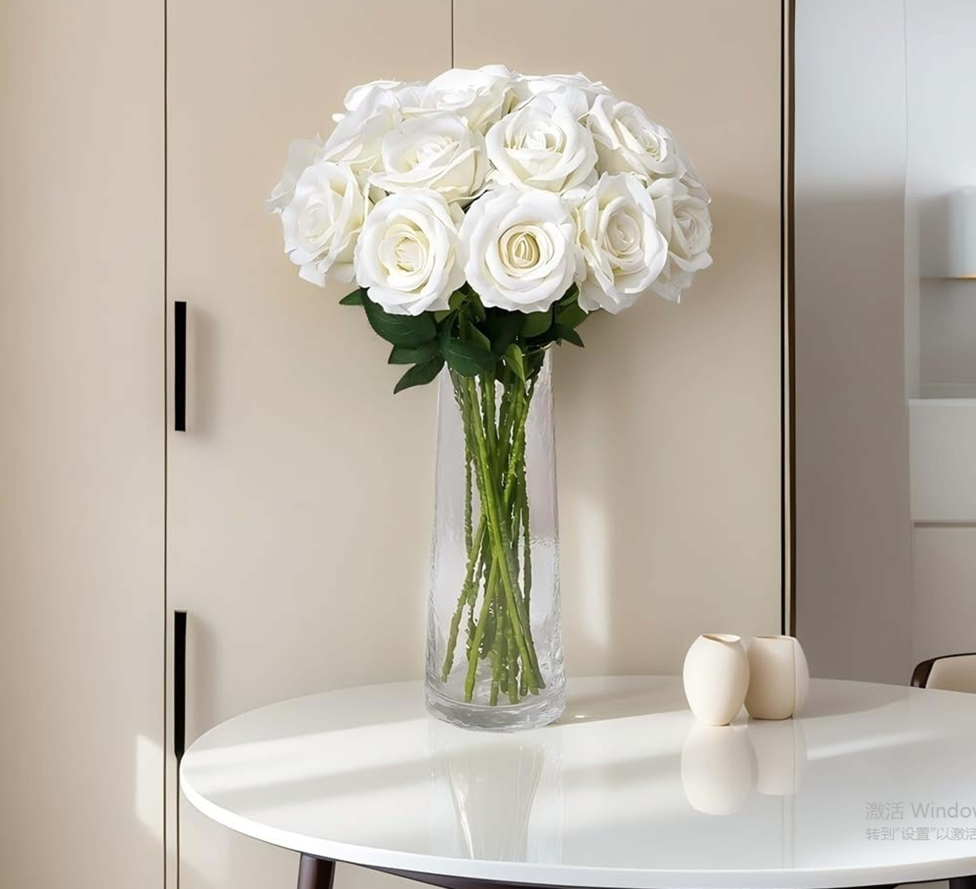 Artificial Red Roses, Realistic Fake Rose Branch for Wedding Home Decor, Roses Artificial Flowers for Floral Arrangement – view 4