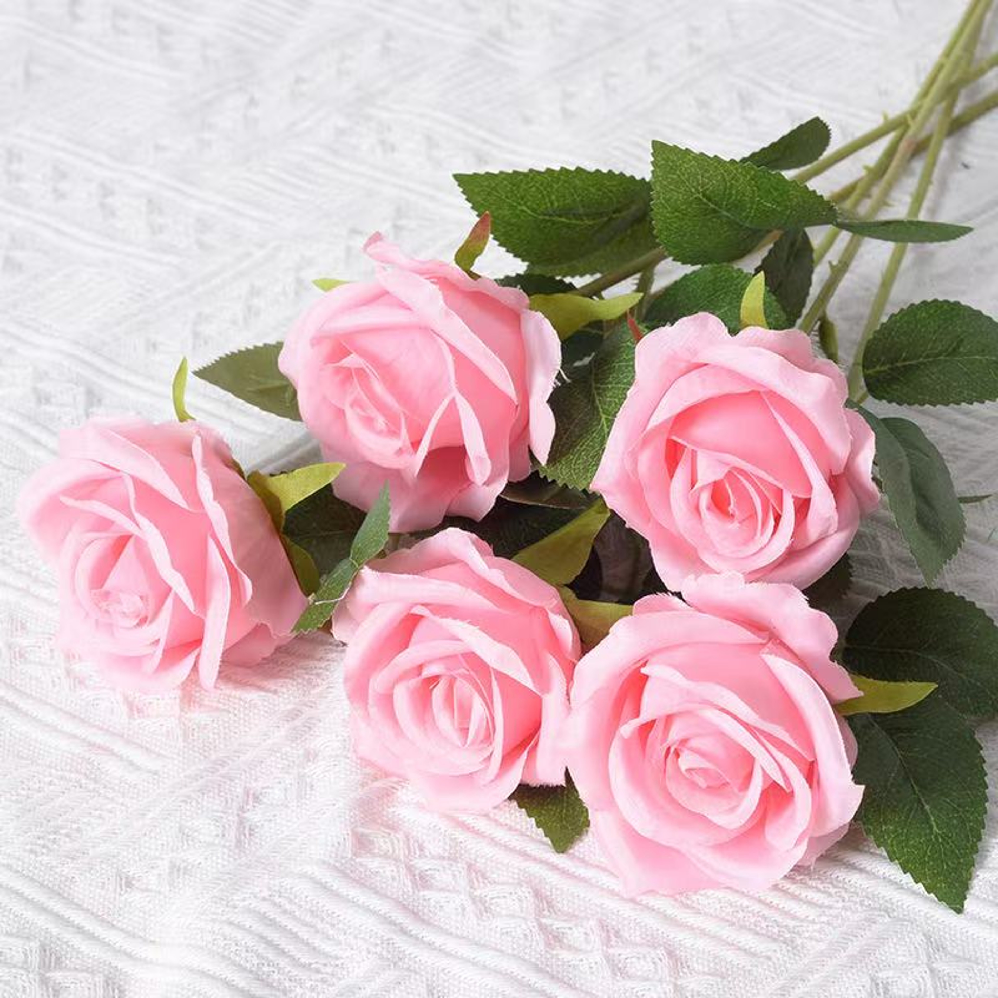 Artificial Red Roses, Realistic Fake Rose Branch for Wedding Home Decor, Roses Artificial Flowers for Floral Arrangement – view 10