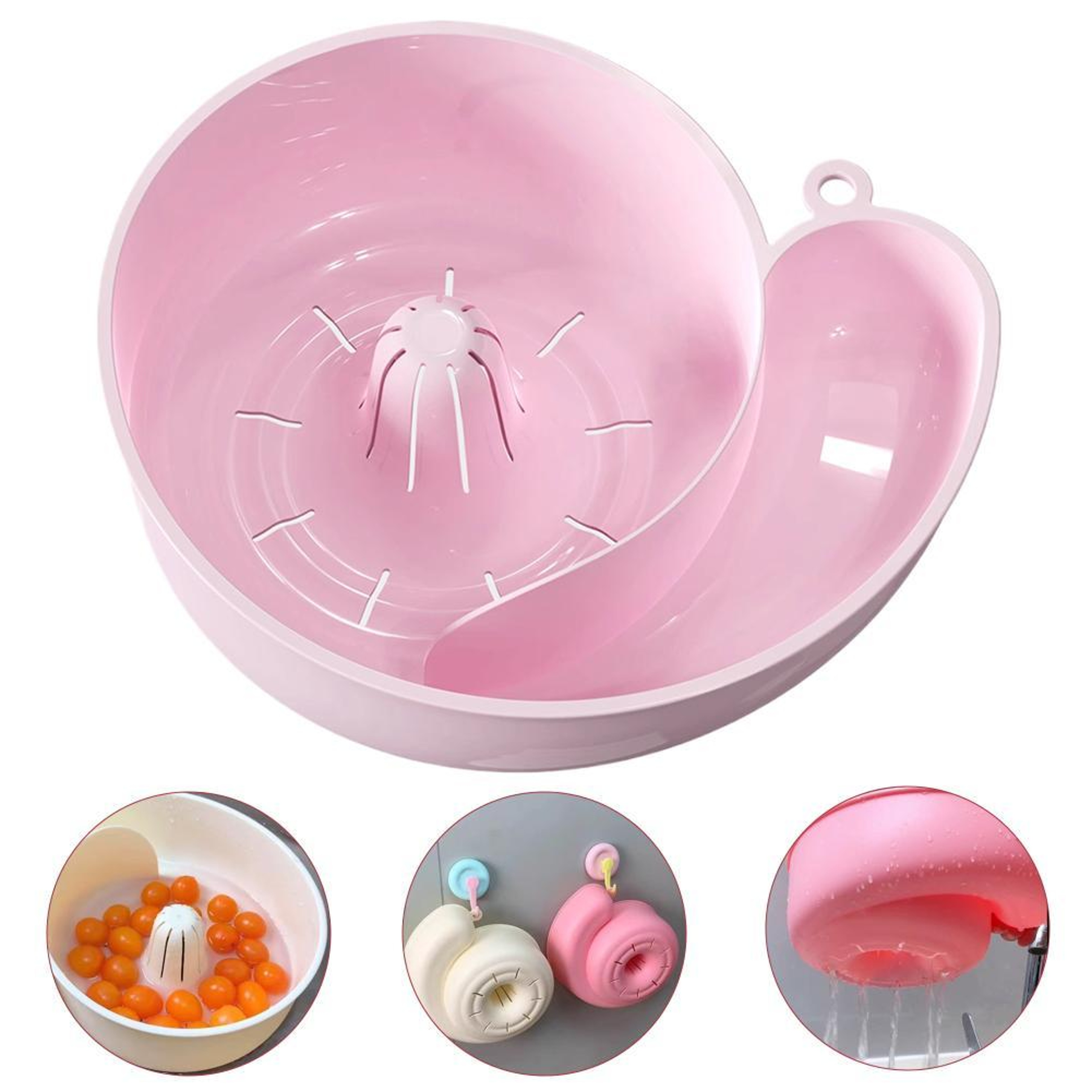 Automatic Vegetable and Fruit Washer Spinner Bowls, Multipurpose Rinse Drain Basket for Kitchen Sink, Easy Cleaning – view 1