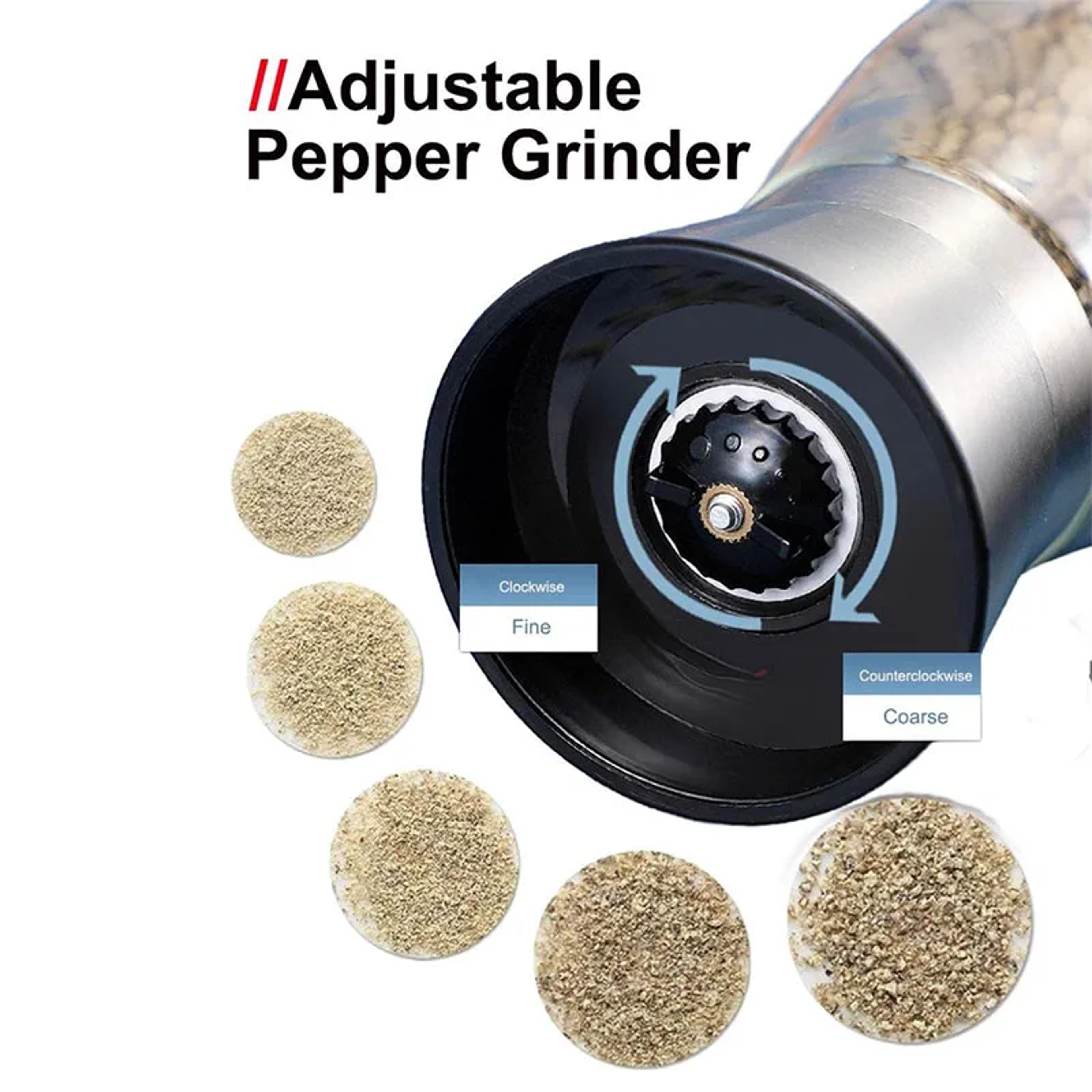 Manual Salt Pepper Grinder Stainless Steel Salt And Pepper Shaker Kitchen Mill Accessorie Pepper Gr 2