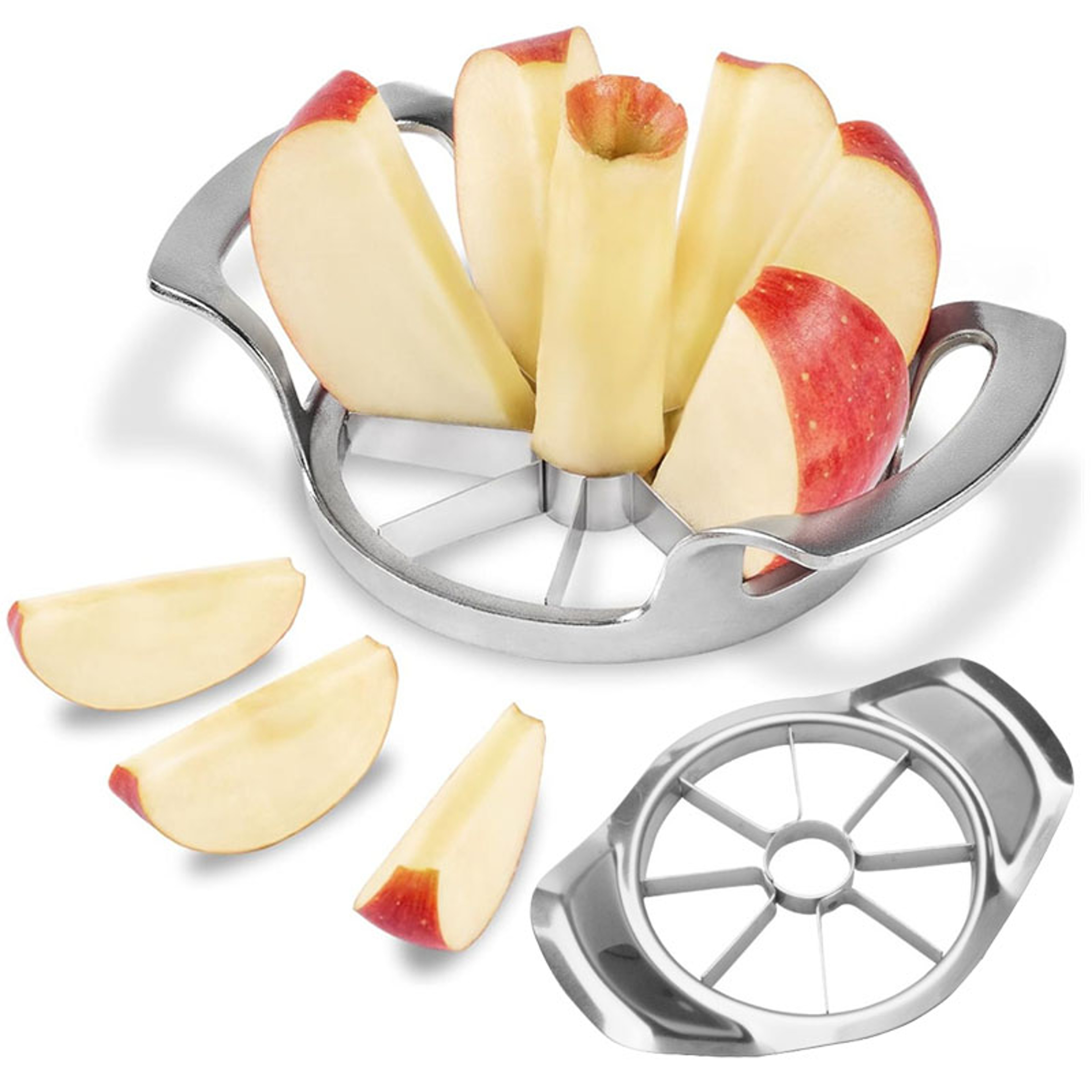 Stainless Steel Apple Slicer Fruit Cutter Frosted Handle Blade Sharp Divider Vegetable Corer Peeler 0