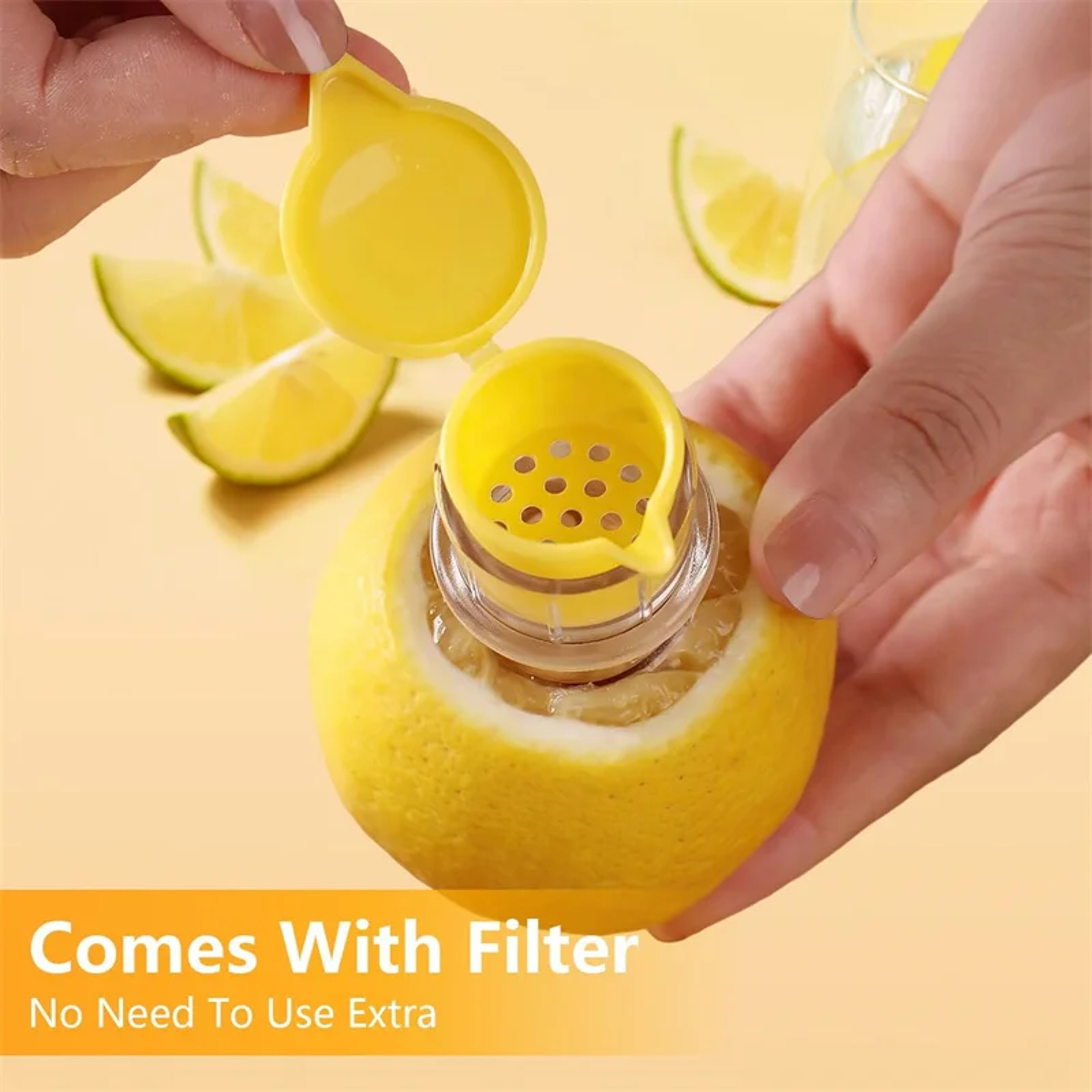 Manual Lemon Squeezer Portable Handheld Lime Juicer With Lid ScrewTop Lemon Squeezer Manual Juicer  3