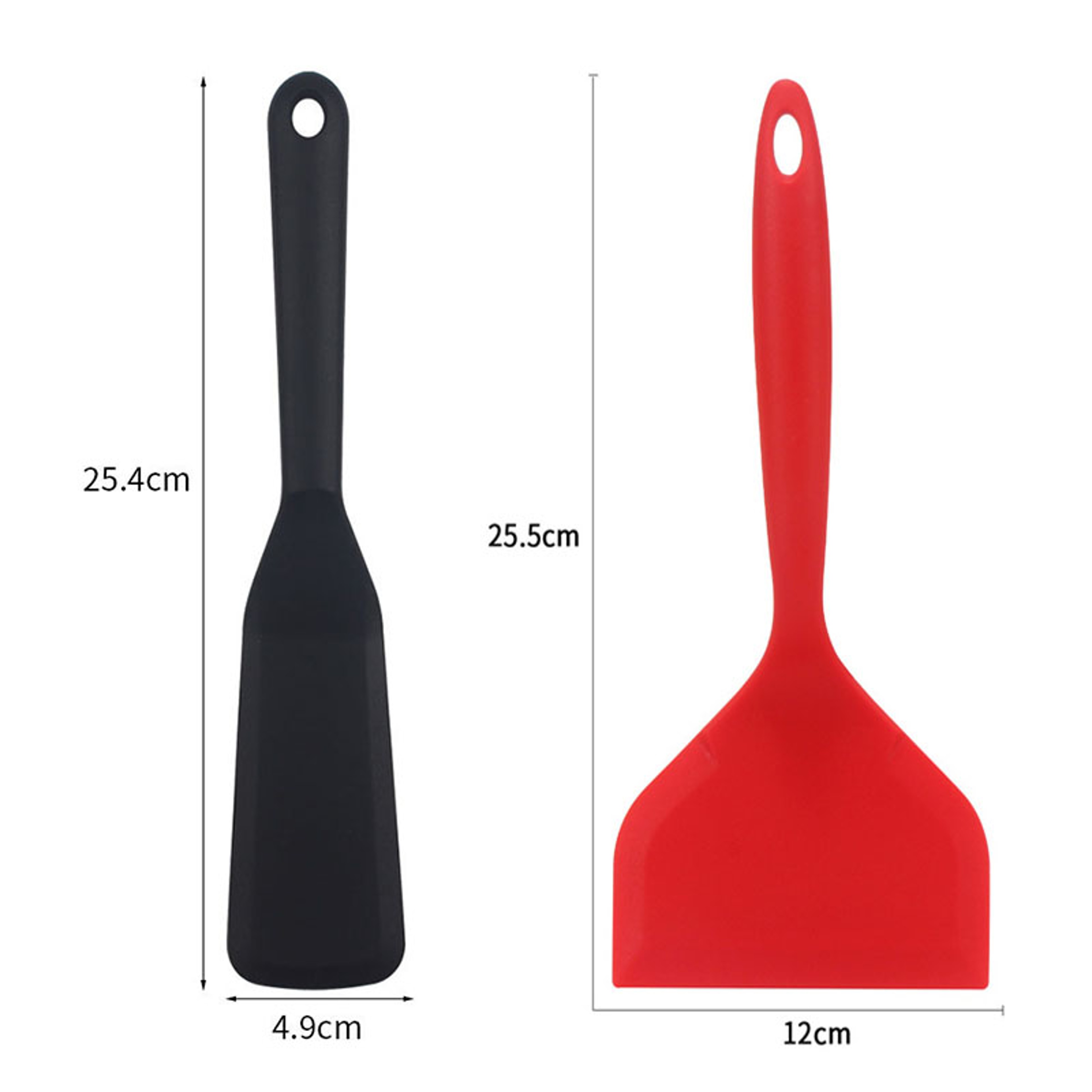Silicone Spatula Turner, Heat Resistant Non-Stick Pancake Spatula, Turner for Eggs, Fish, Pizza, Wide and Thin Pancakes – view 2