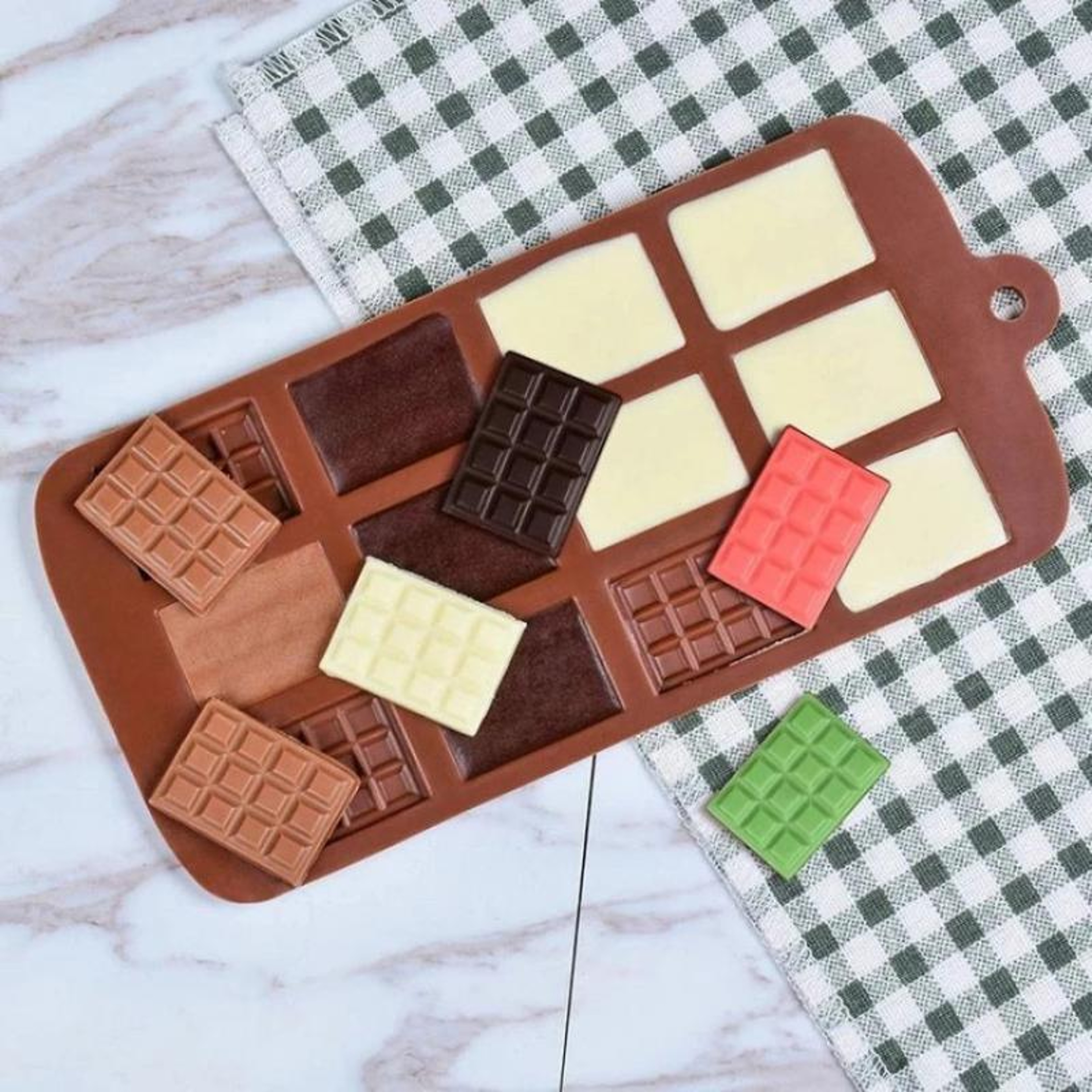 Chocolate Mold, Silicone Mold for Fondant, Waffles Molds, DIY Candy Bar Mould, Cake Decoration Tools, Kitchen Baking – view 1