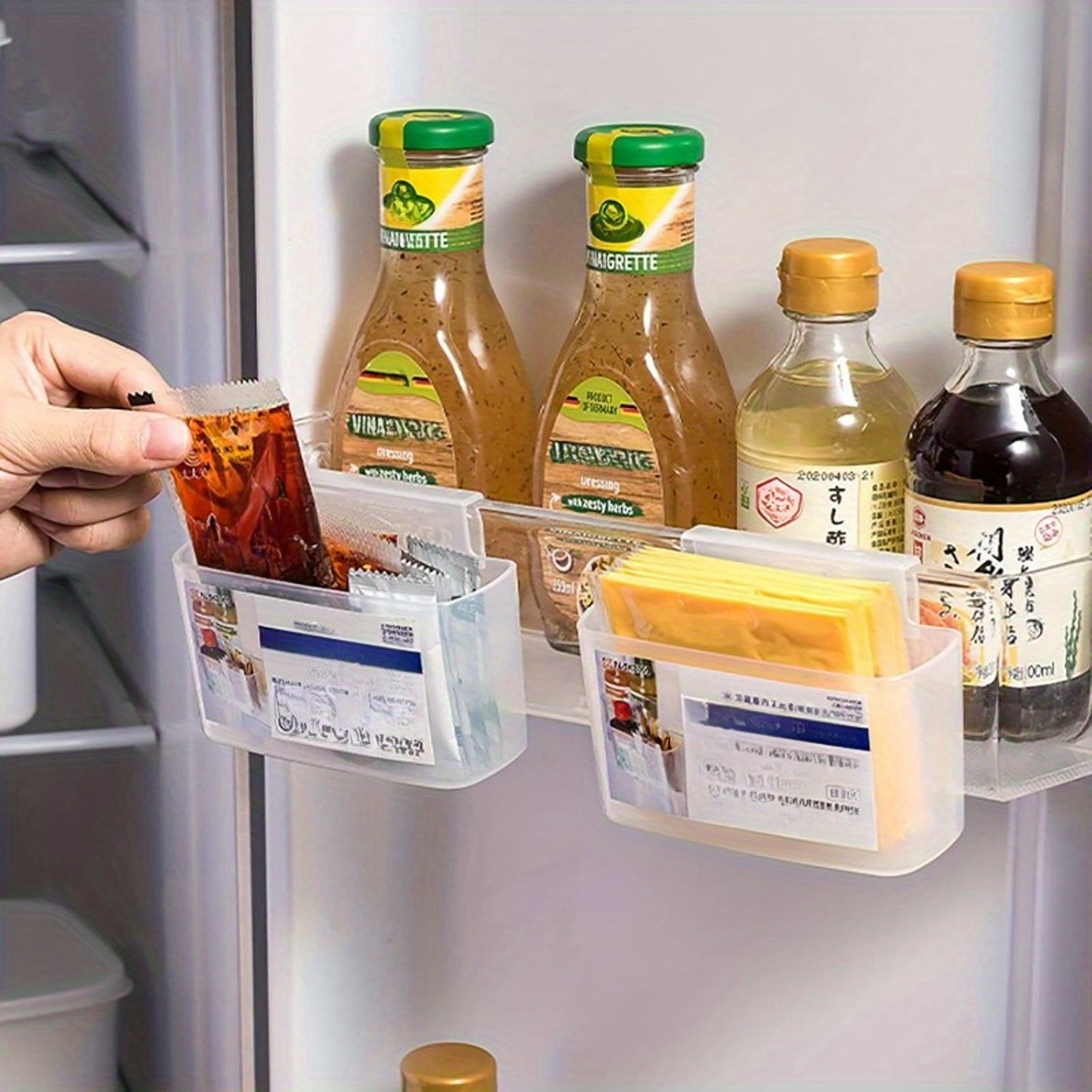 Spacesaving Refrigerator Hanging Cheese Slice Organizer Efficient Storage Solution For Fresh Cheese 4