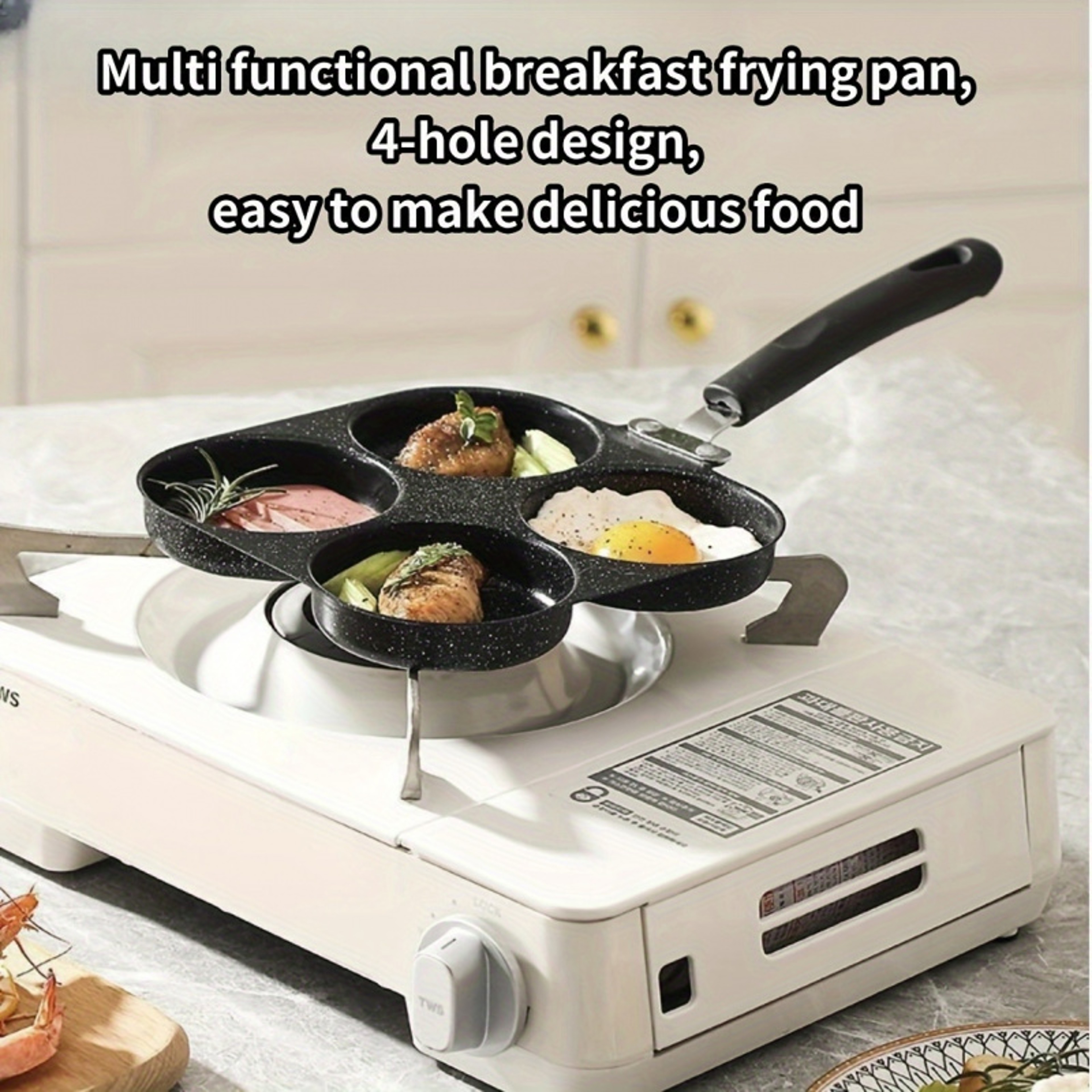 Cast Iron NonStick Omelette Pan Pancake Burger Cooker Ideal For Gas  Electric Stoves MultiBurner De 3