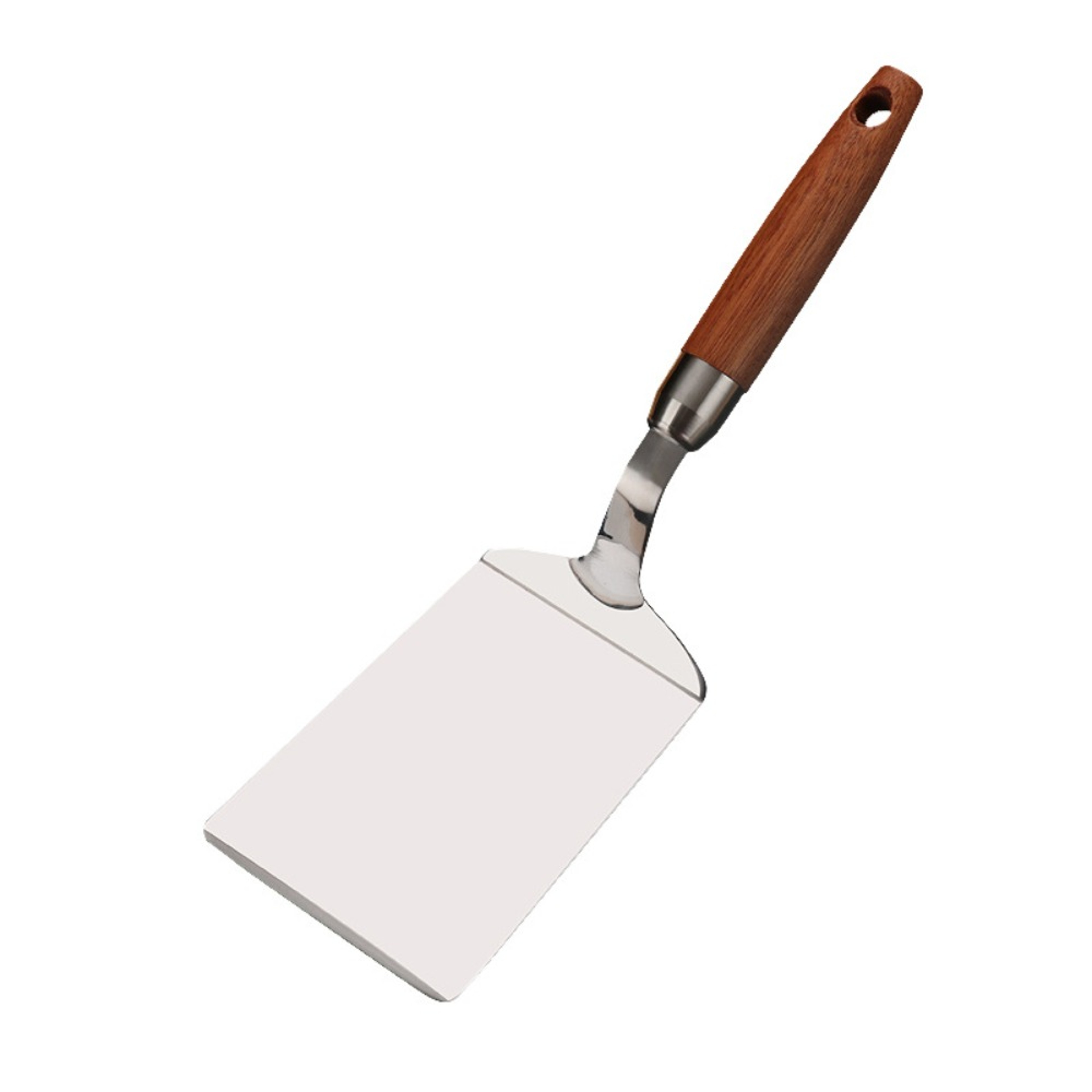 Stainless Steel Spatula With Wooden Handle Steak Griddle Spatula For Turning Serving Egg BBQ Burger 0