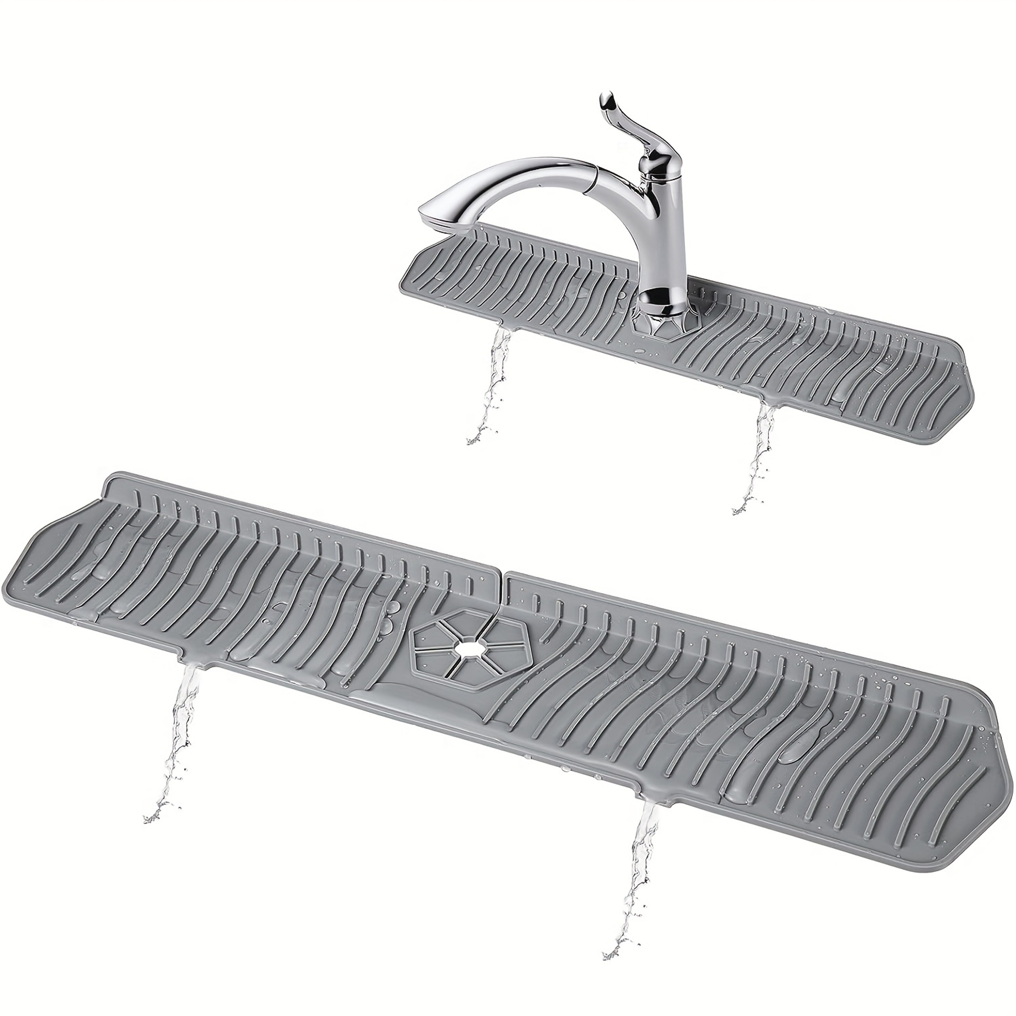Kitchen Long Silicone Sink Faucet Mat, Splash Guard, Absorbent Countertop Protector, Kitchen Gadgets – view 1