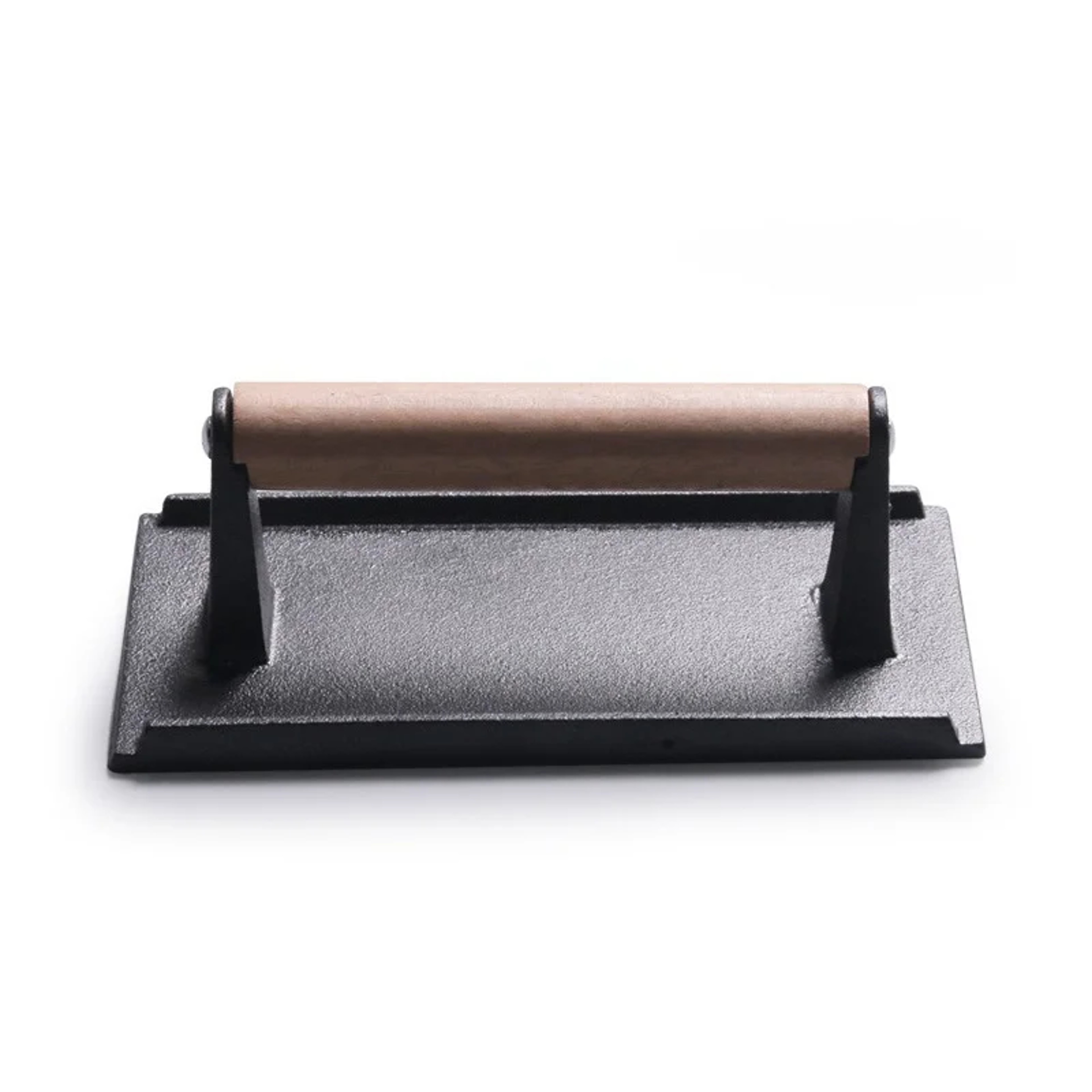 Heavy-Duty Cast Iron Rectangular Meat Press, Round Burger Press for Flat Top Grill, Steak Hamburger Grinder – view 6
