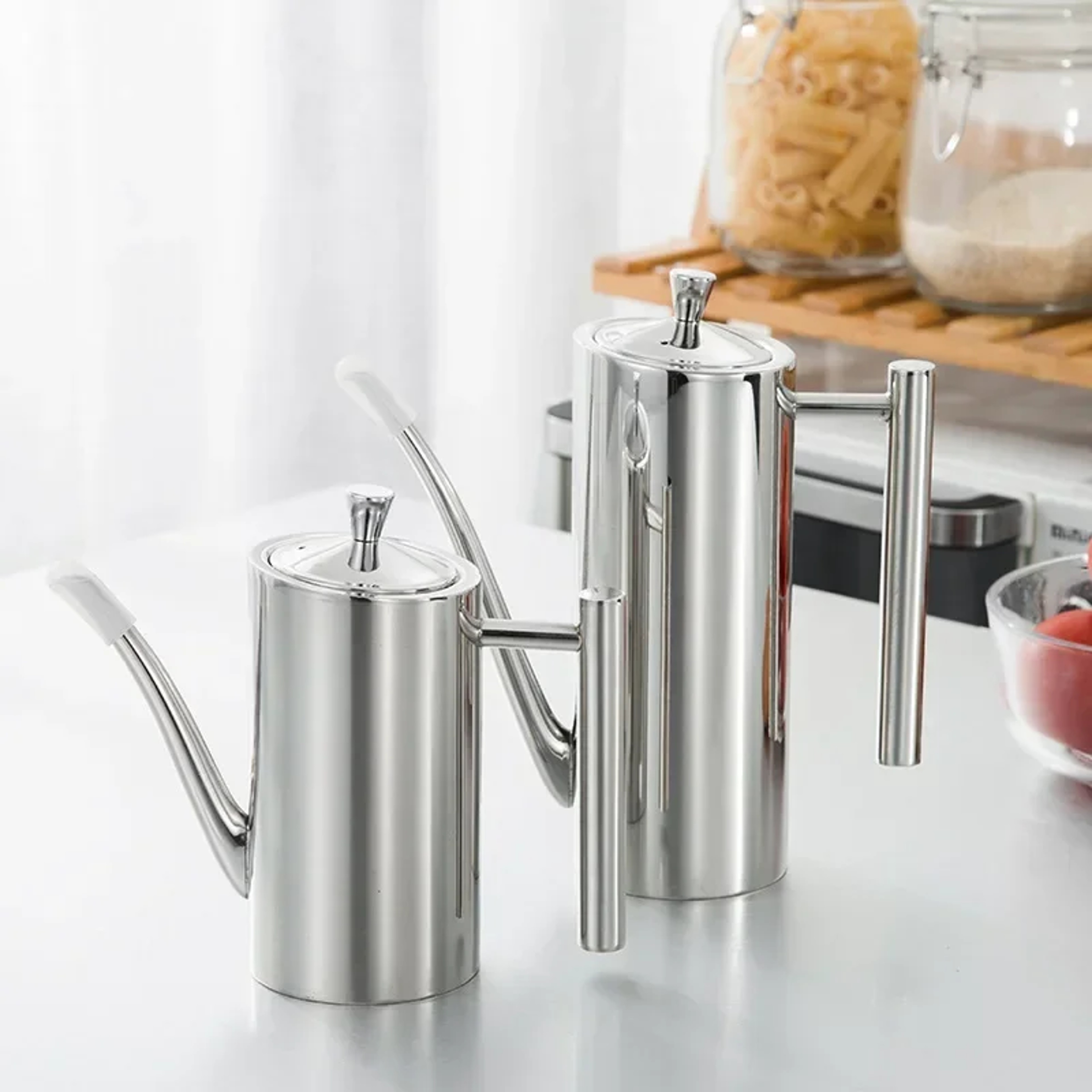 Stainless Steel Vinegar Oil Bottle Storage Container Leak Proof Dustproof Kitchen Utensils For Home 2