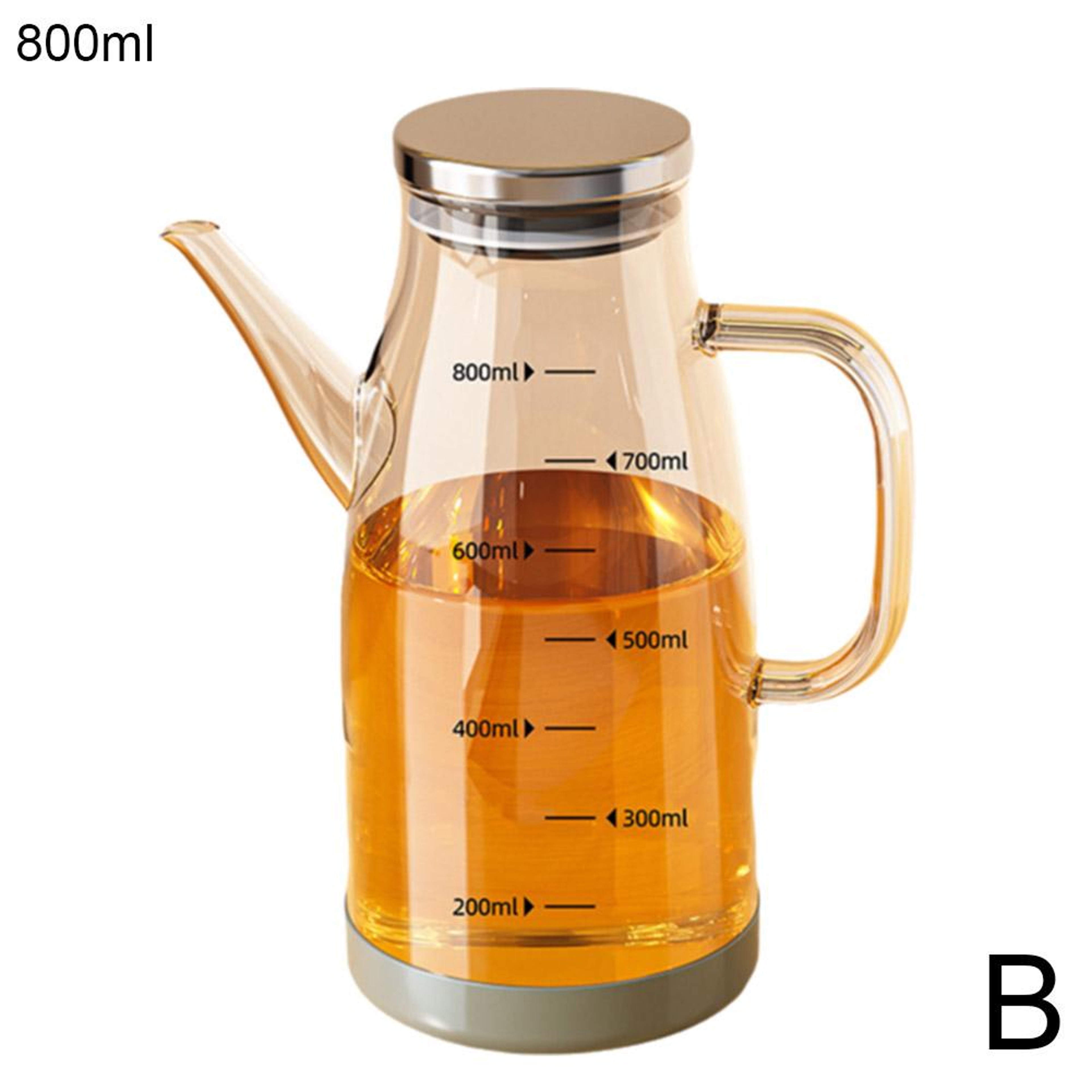 Glass Oil Pot, Kitchen Household Seasoning Bottle, Stainless Steel Hanging Oil Tank, Glass Oil Container for Easy – view 8
