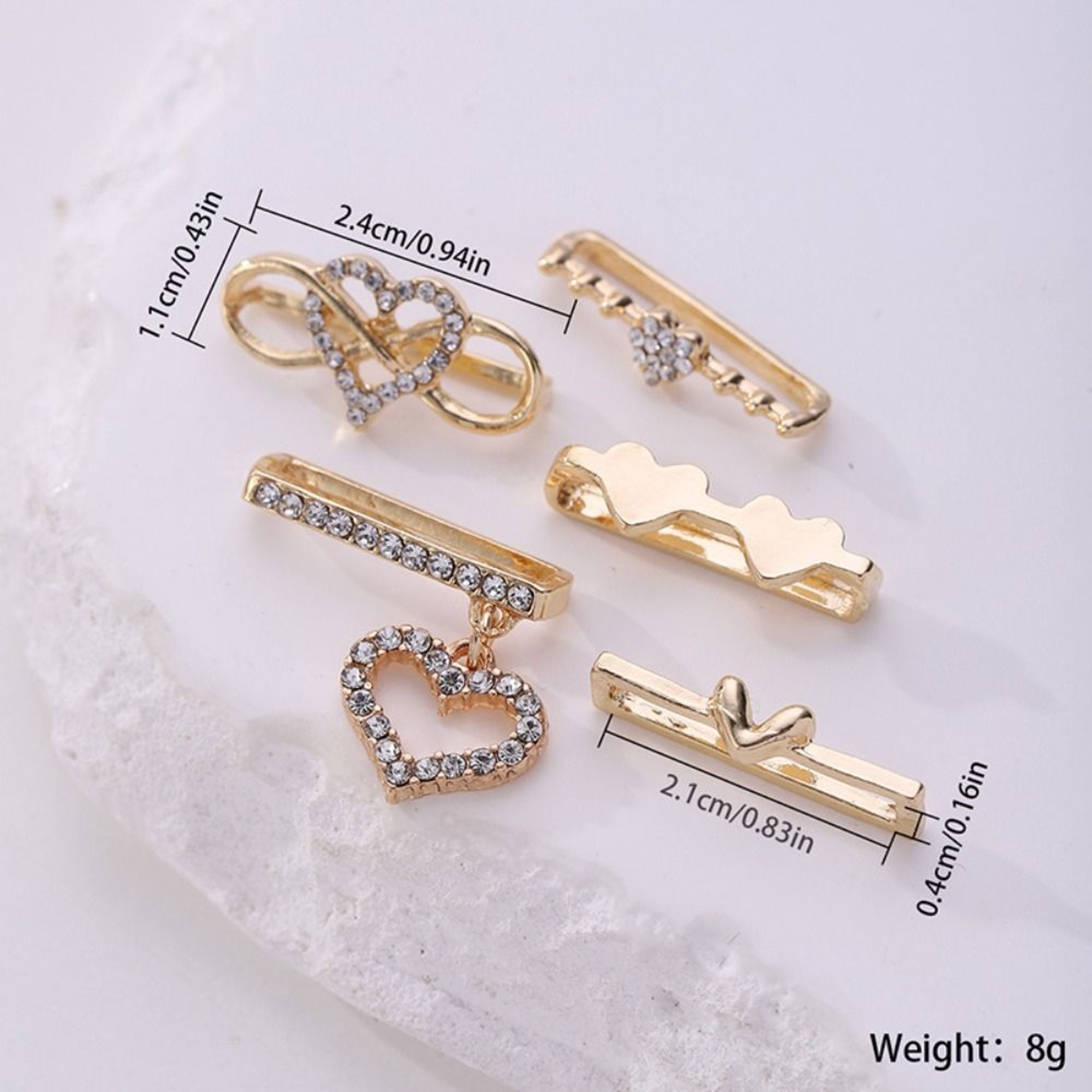 Metal Charms Watch Band Decoration Ring Apple Diamond Ornament For IWatch Bracelet Silicone Strap J