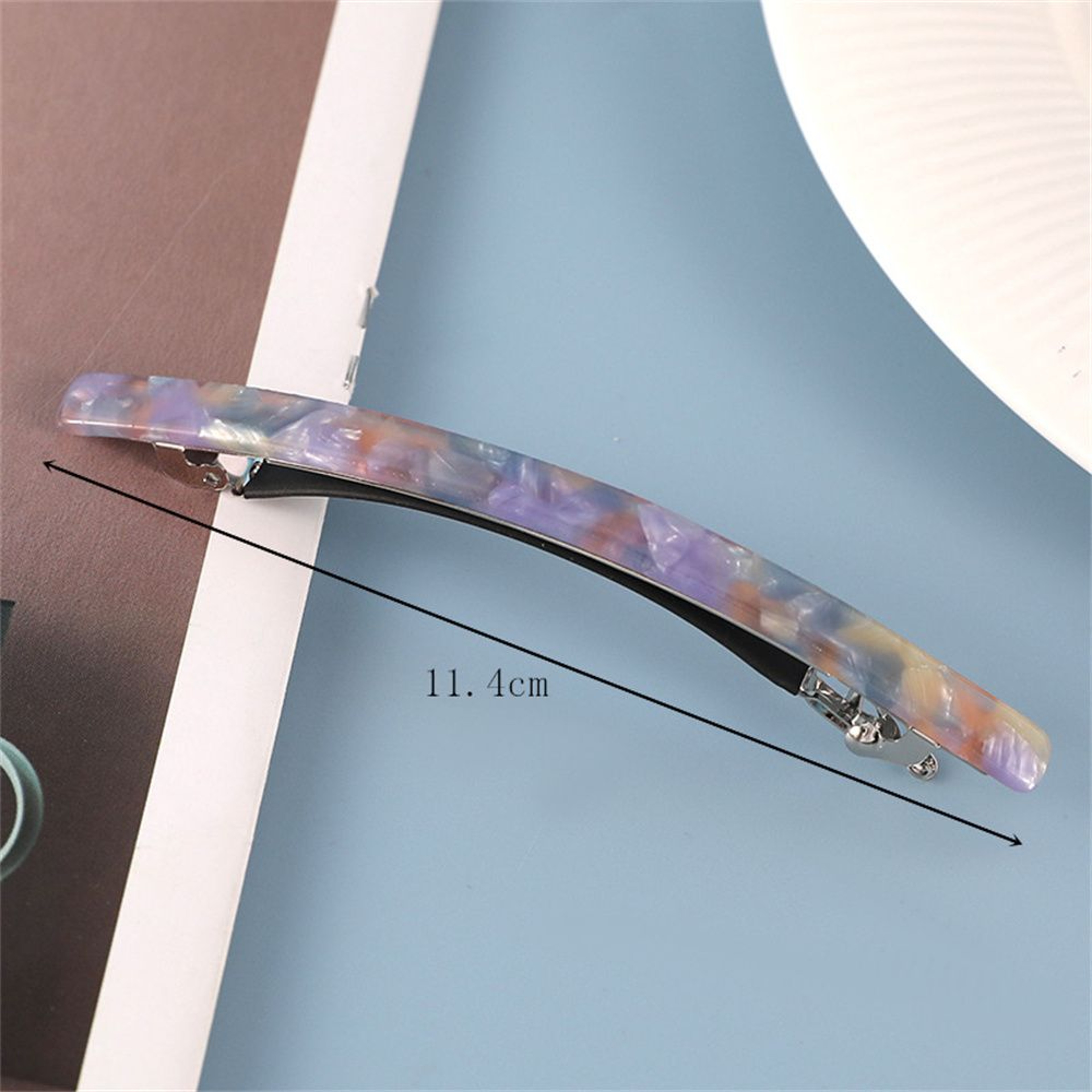 Geometric Leopard Acetate Hair Pin, Hair Clips for Gifts, Long Gifts Hair Accessories, Stylish Hairpins, Elegant Barrett – view 10