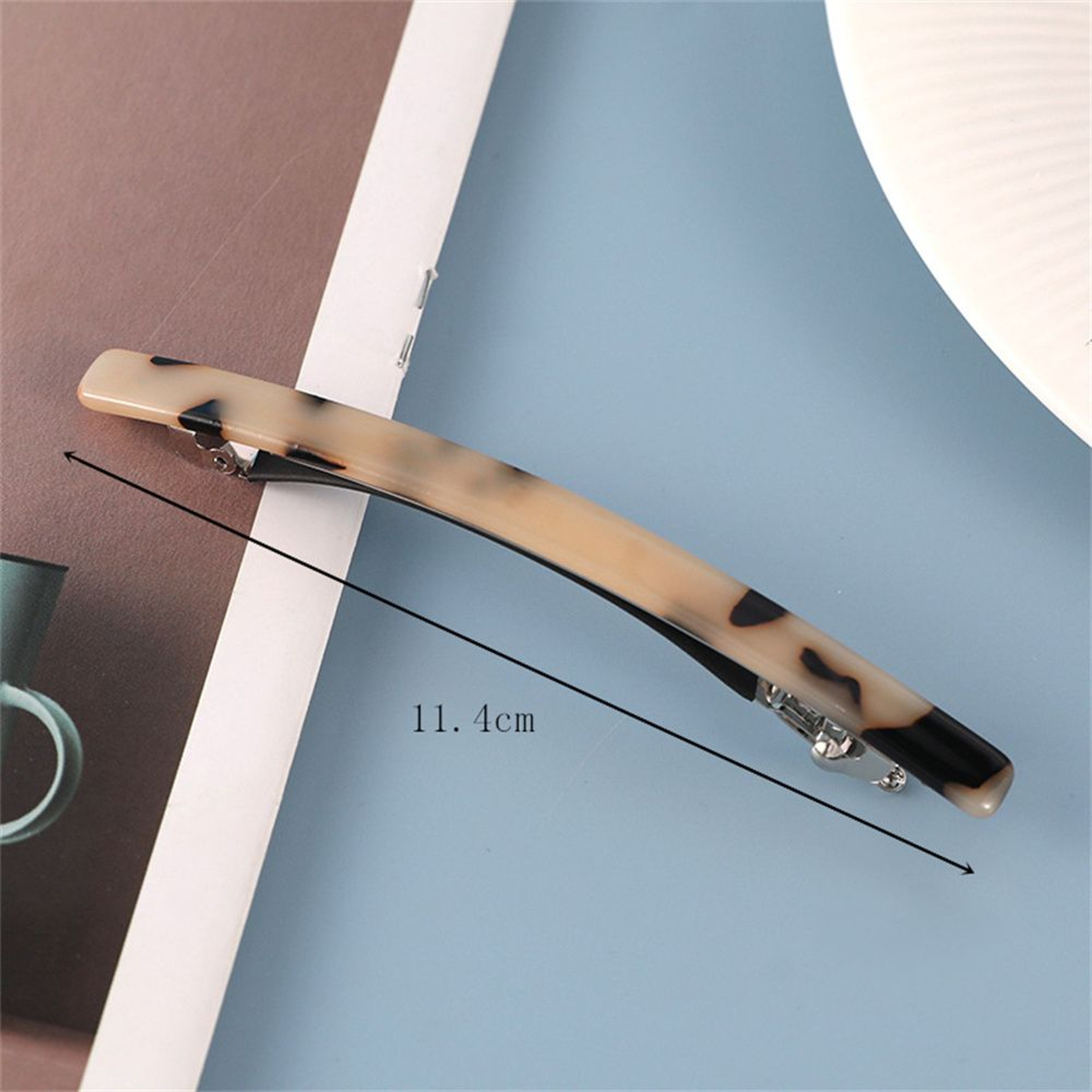 Geometric Leopard Acetate Hair Pin, Hair Clips for Gifts, Long Gifts Hair Accessories, Stylish Hairpins, Elegant Barrett – view 12