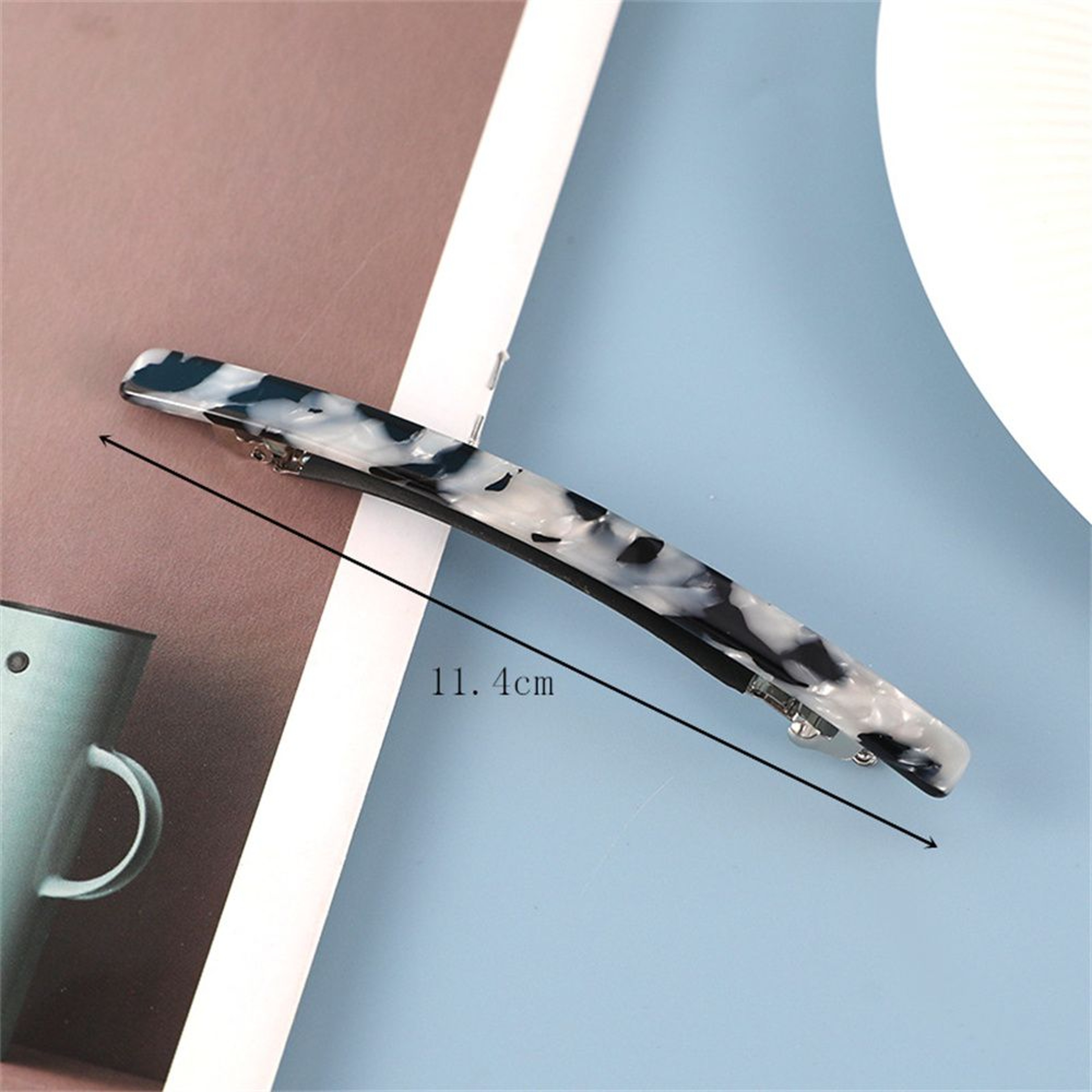 Geometric Leopard Acetate Hair Pin, Hair Clips for Gifts, Long Gifts Hair Accessories, Stylish Hairpins, Elegant Barrett – view 14
