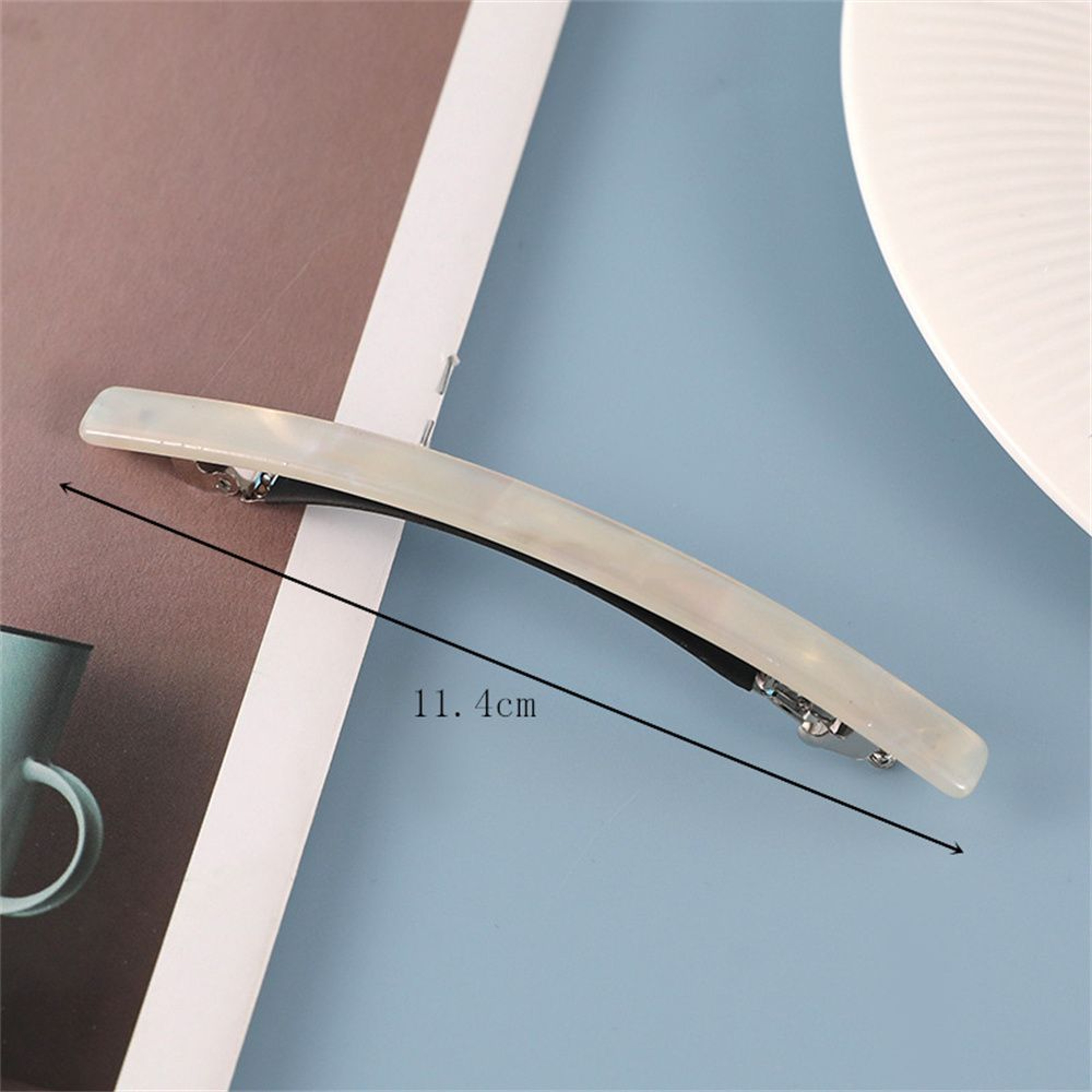 Geometric Leopard Acetate Hair Pin, Hair Clips for Gifts, Long Gifts Hair Accessories, Stylish Hairpins, Elegant Barrett – view 16