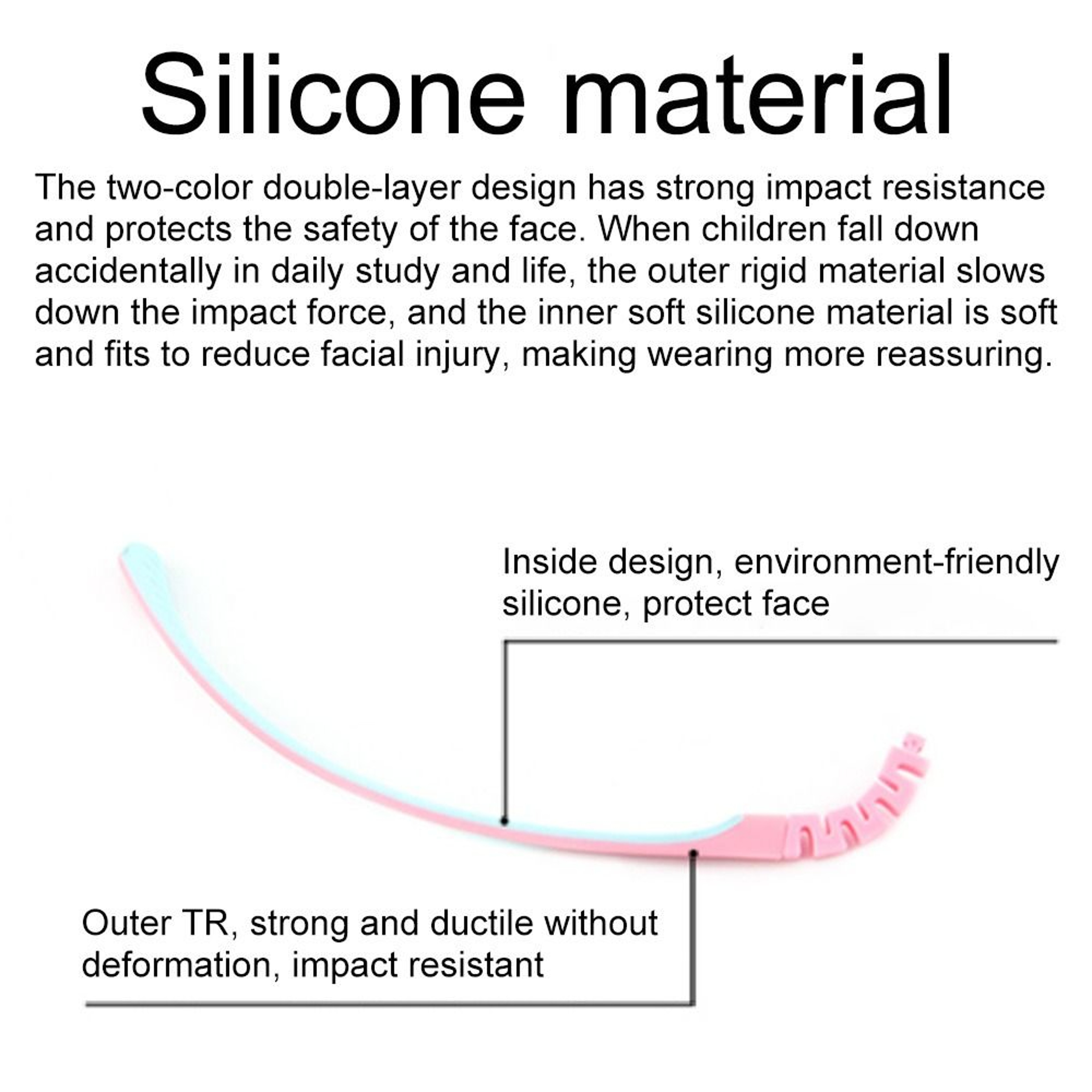 Silicone Snapon Children Eyewear Accessories Replacement Leg Spectacle Frame Glasses Arm For Kids G 2