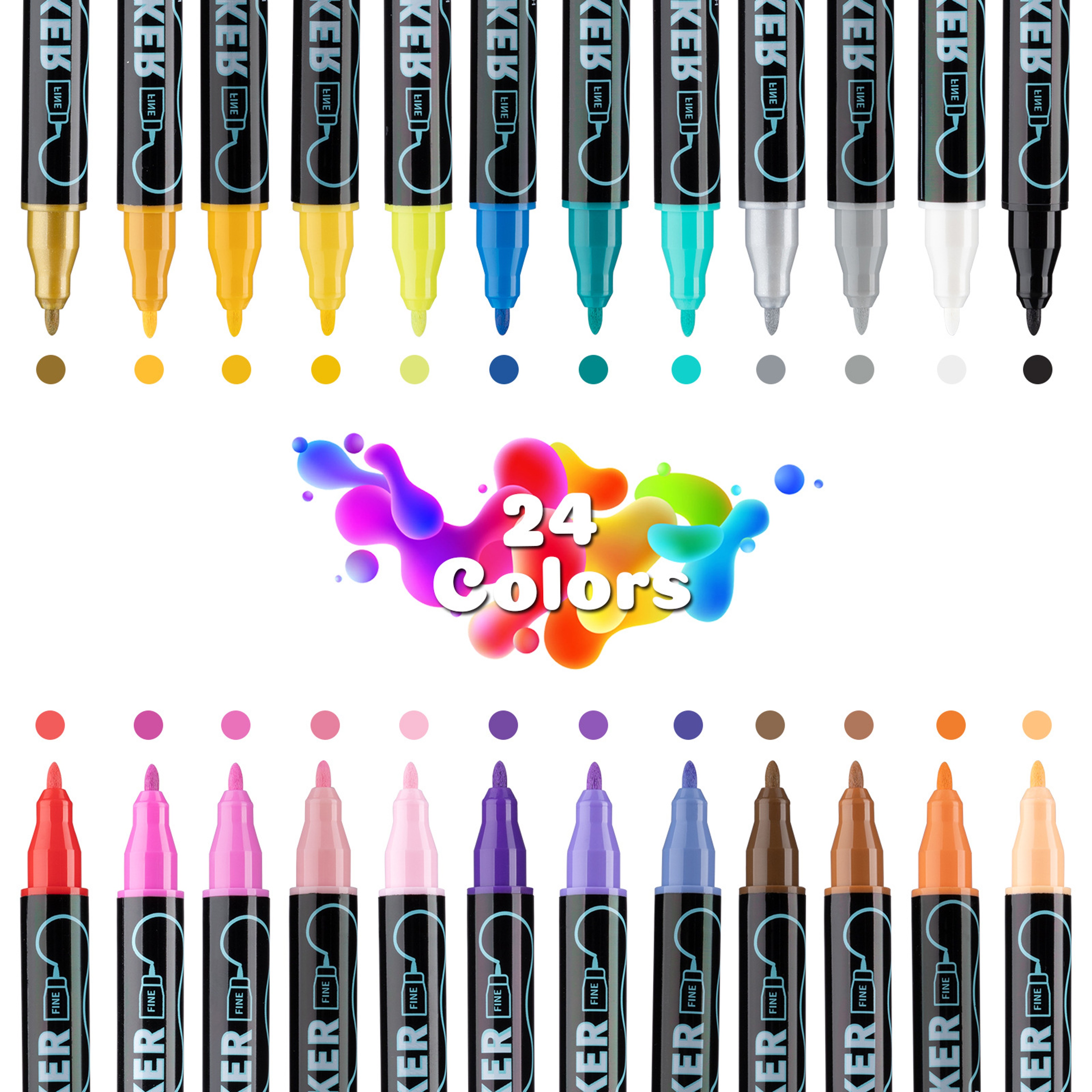 Acrylic Paint Markers Set Dot Fine Tip Art Markers Pens Christmas Gifts DIY Crafts For Kids Adults  7