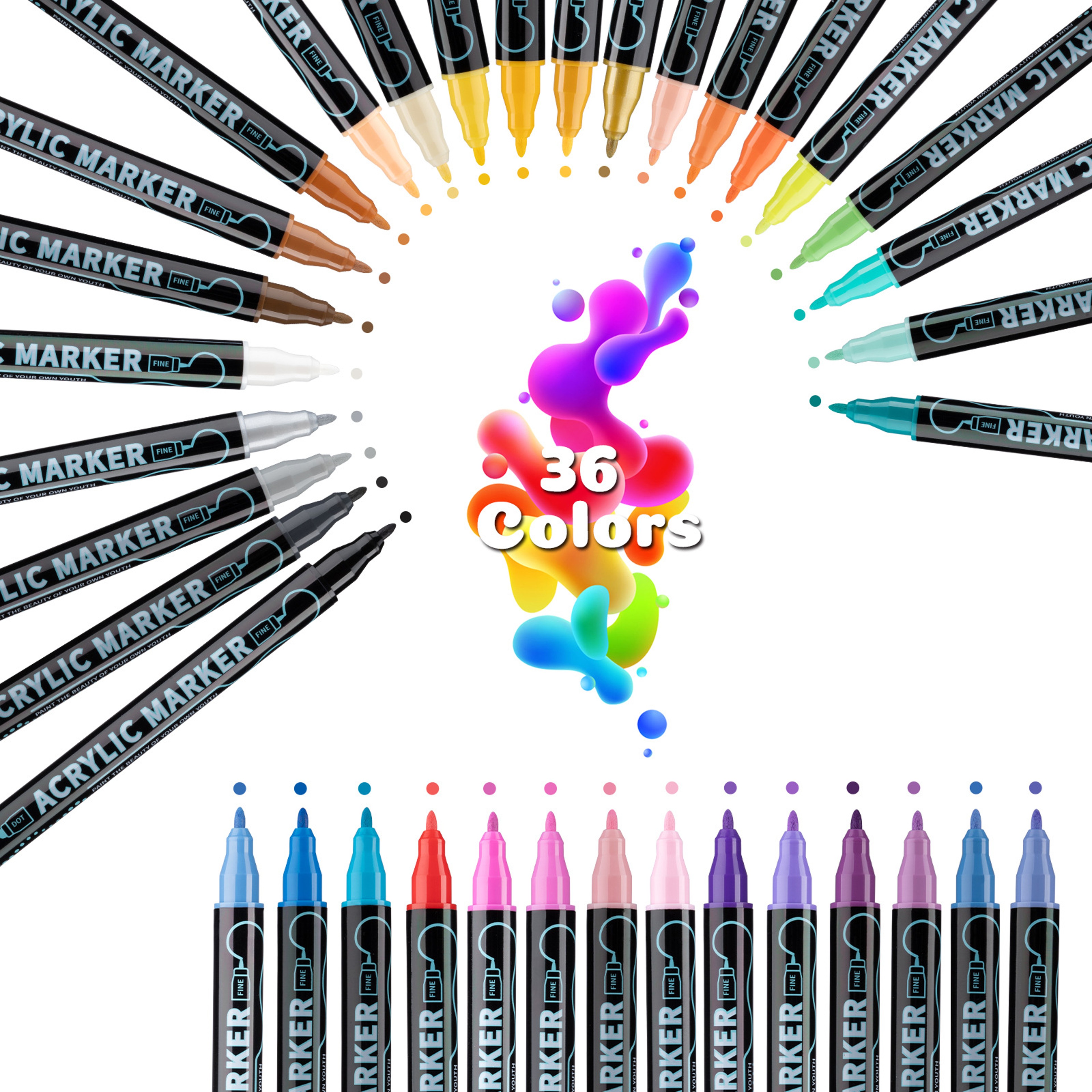 Acrylic Paint Markers Set Dot Fine Tip Art Markers Pens Christmas Gifts DIY Crafts For Kids Adults  8