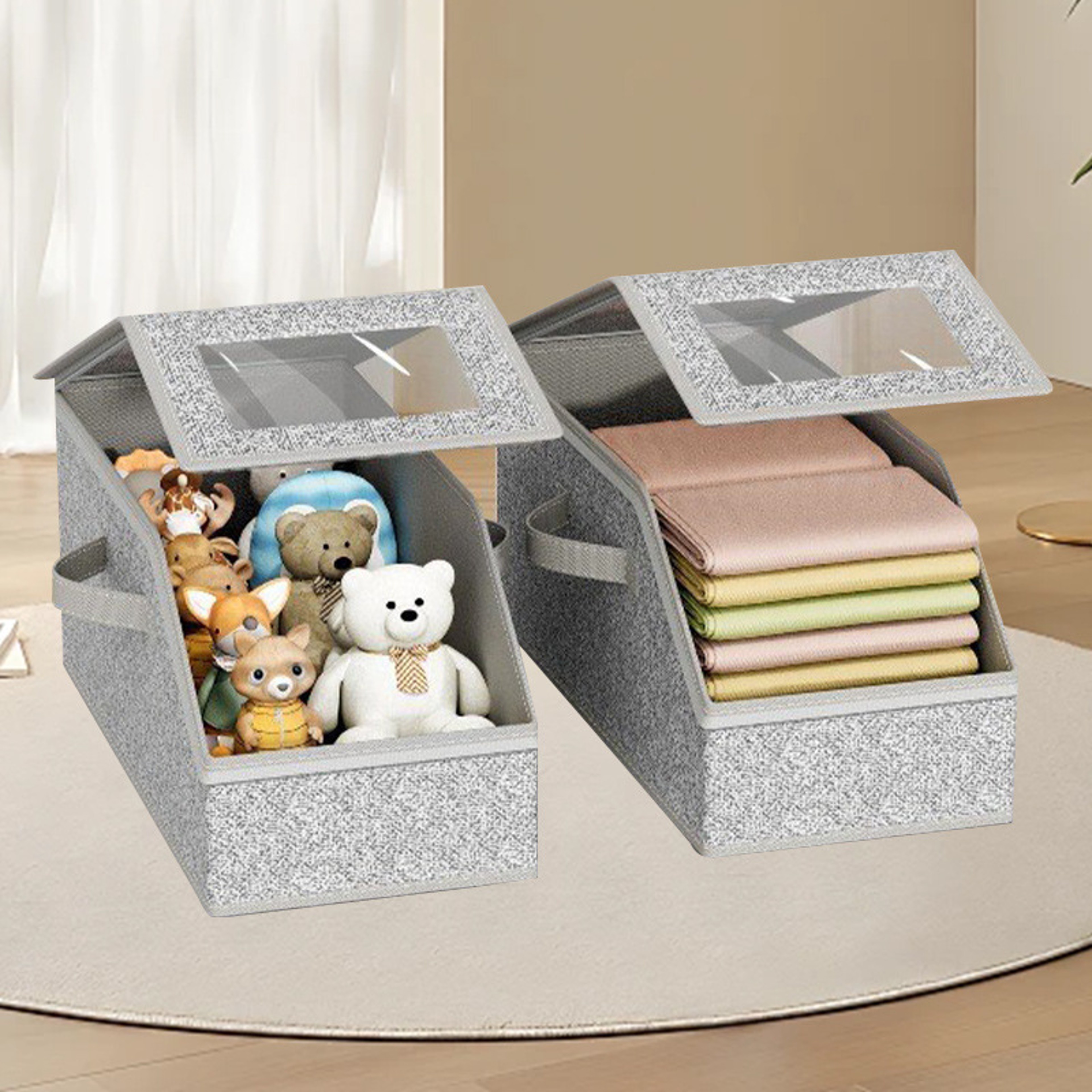 Foldable Hat Storage Boxes Upgraded Visible Baseball Cap Storage Organizers Nonwoven Dustproof Hats 0