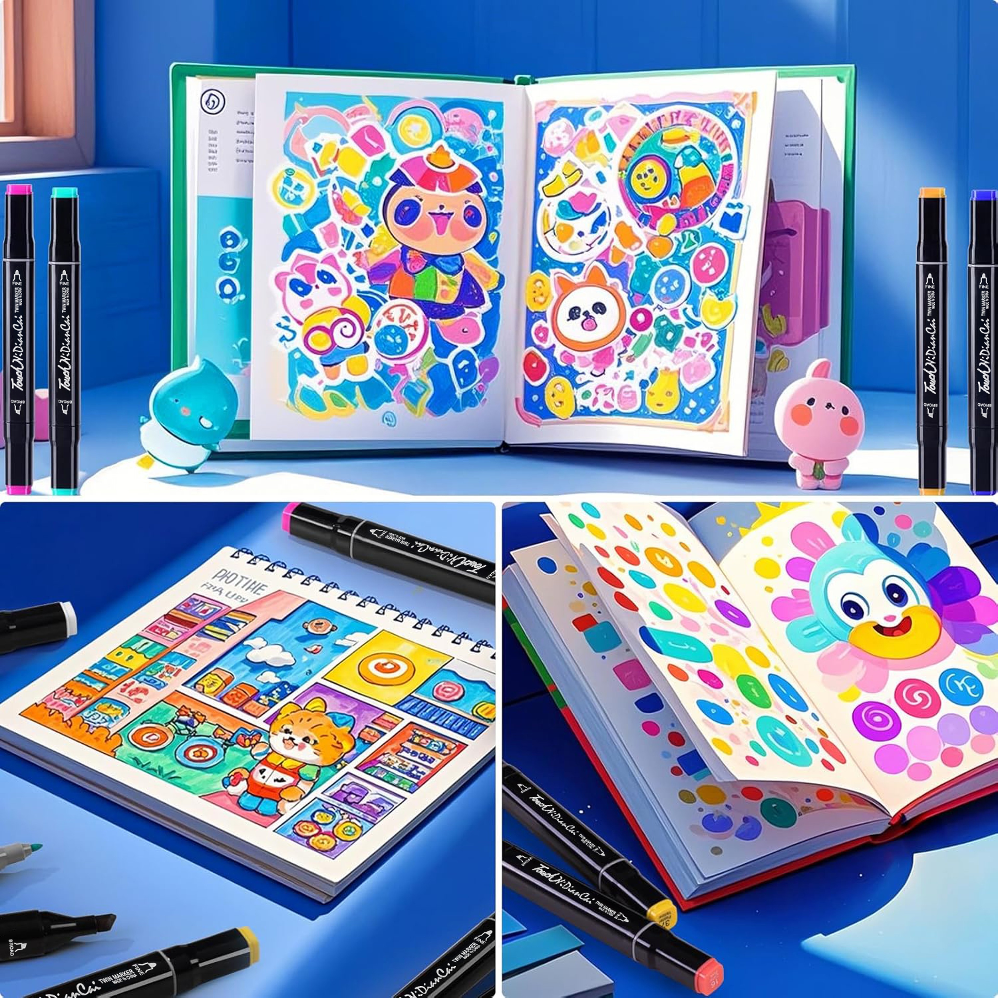 Alcohol Markers Set Dual Tips Blender Art Markers Drawing Sketching Pens For Kids Christmas Gifts A 5