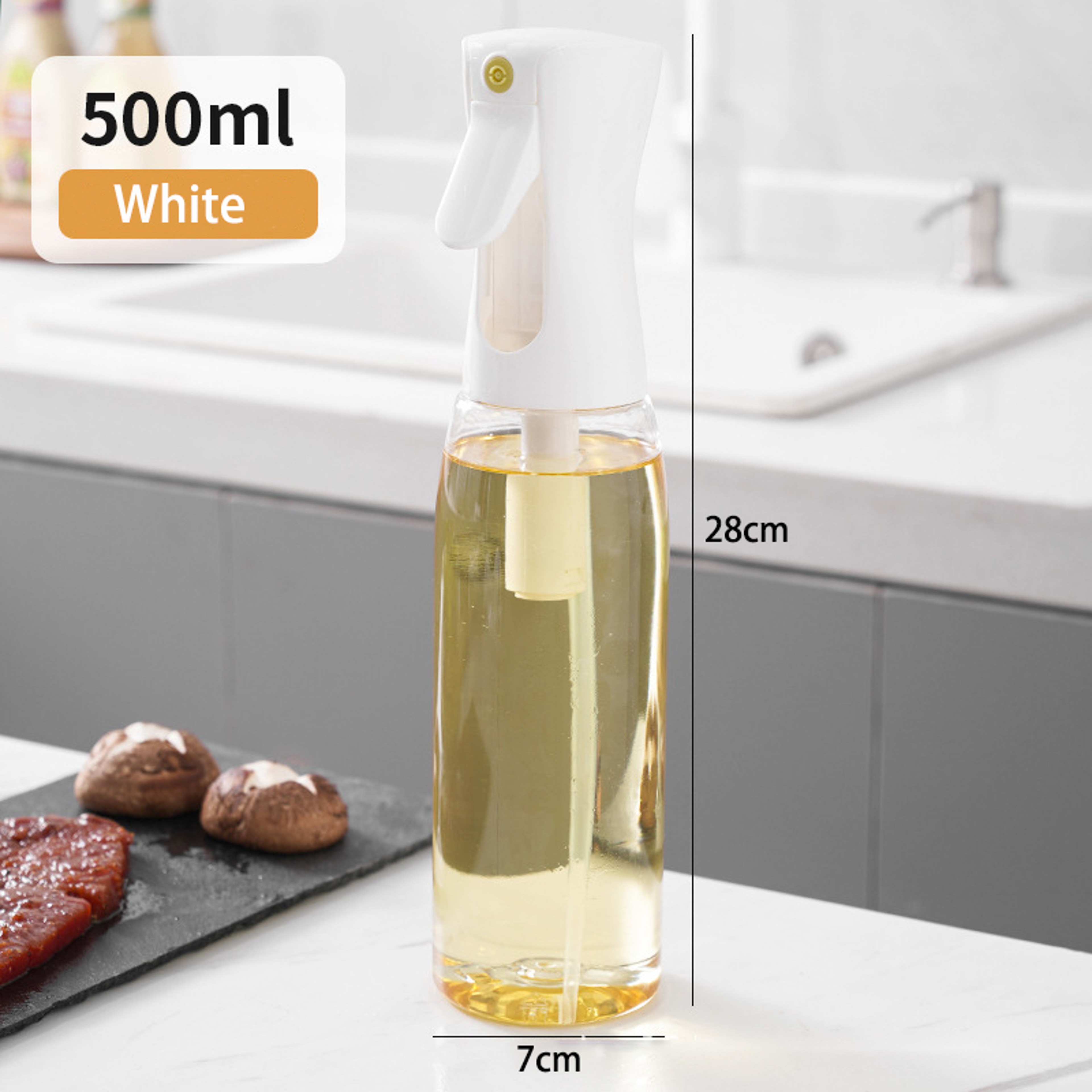 Oil Spray Bottle for Kitchen, Olive Oil Dispenser for BBQ, Vinegar, Soy Sauce Salad Sprayer – view 12