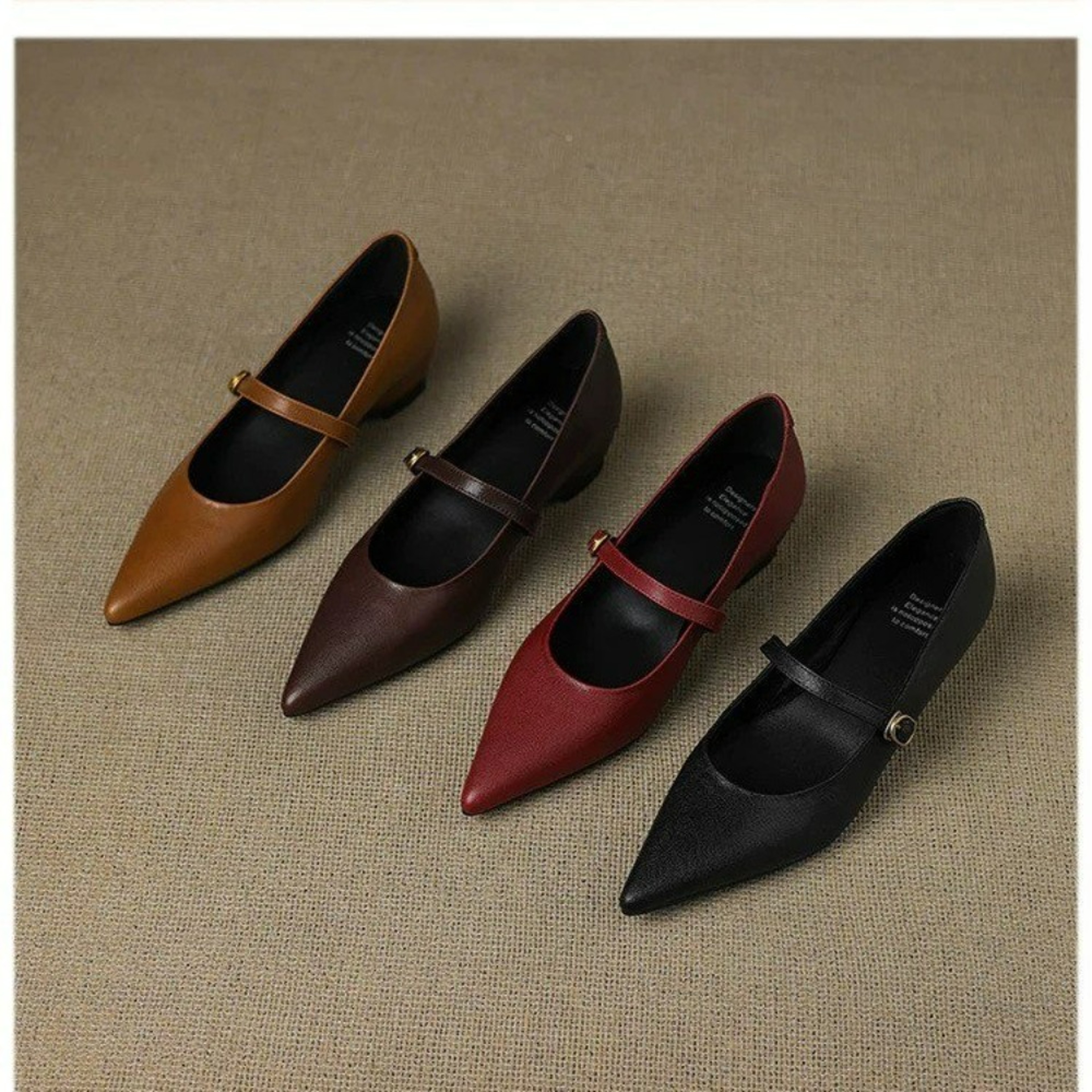 Retro Style Thick Heel Women Mary Jane Shoes Fashion Shallow Pointed Toe Comfort Office Pumps 3