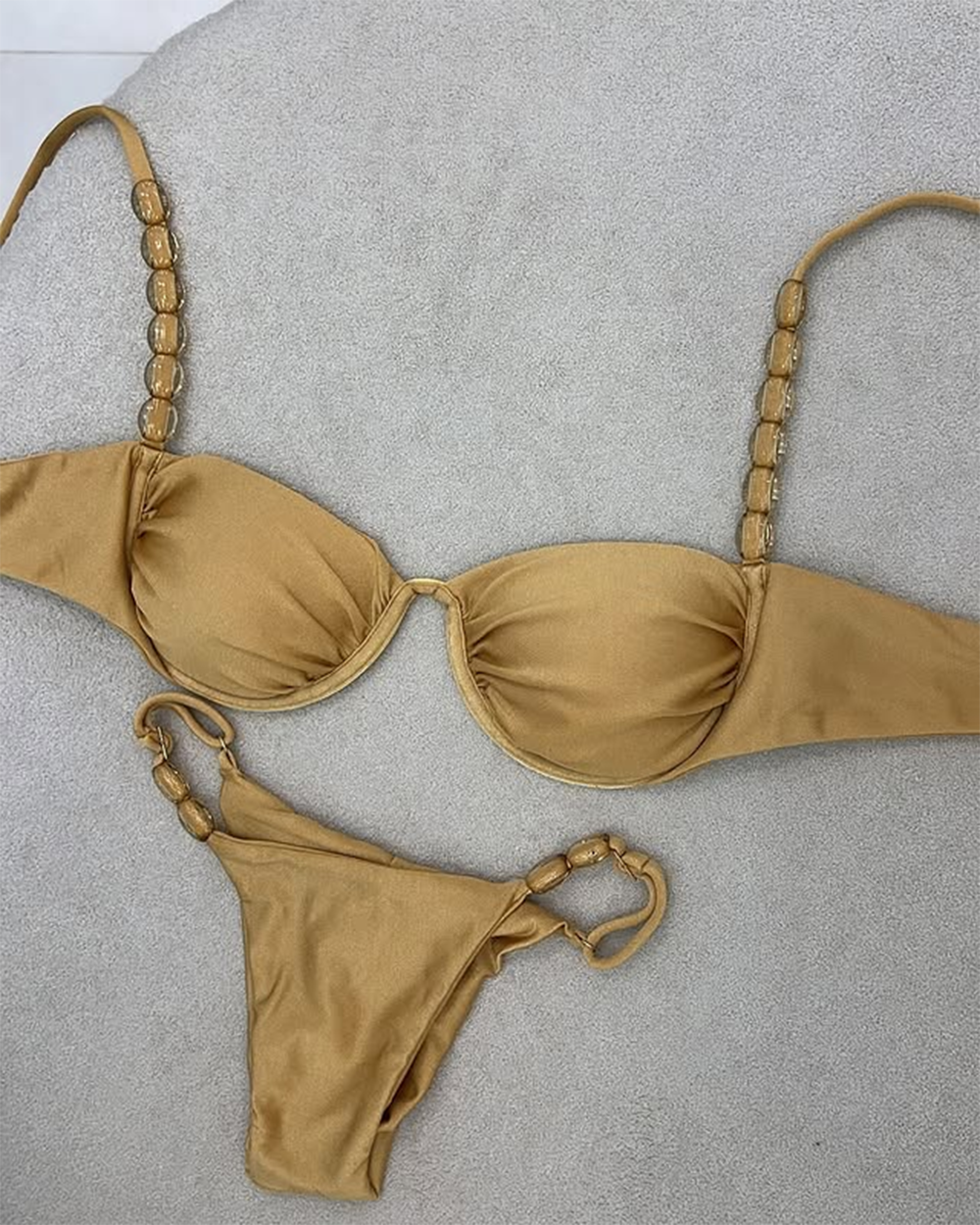 Sexy Bikini Set High Waist Golden Printed Women Swimwear Push Up Bikinis Swimsuit – view 4