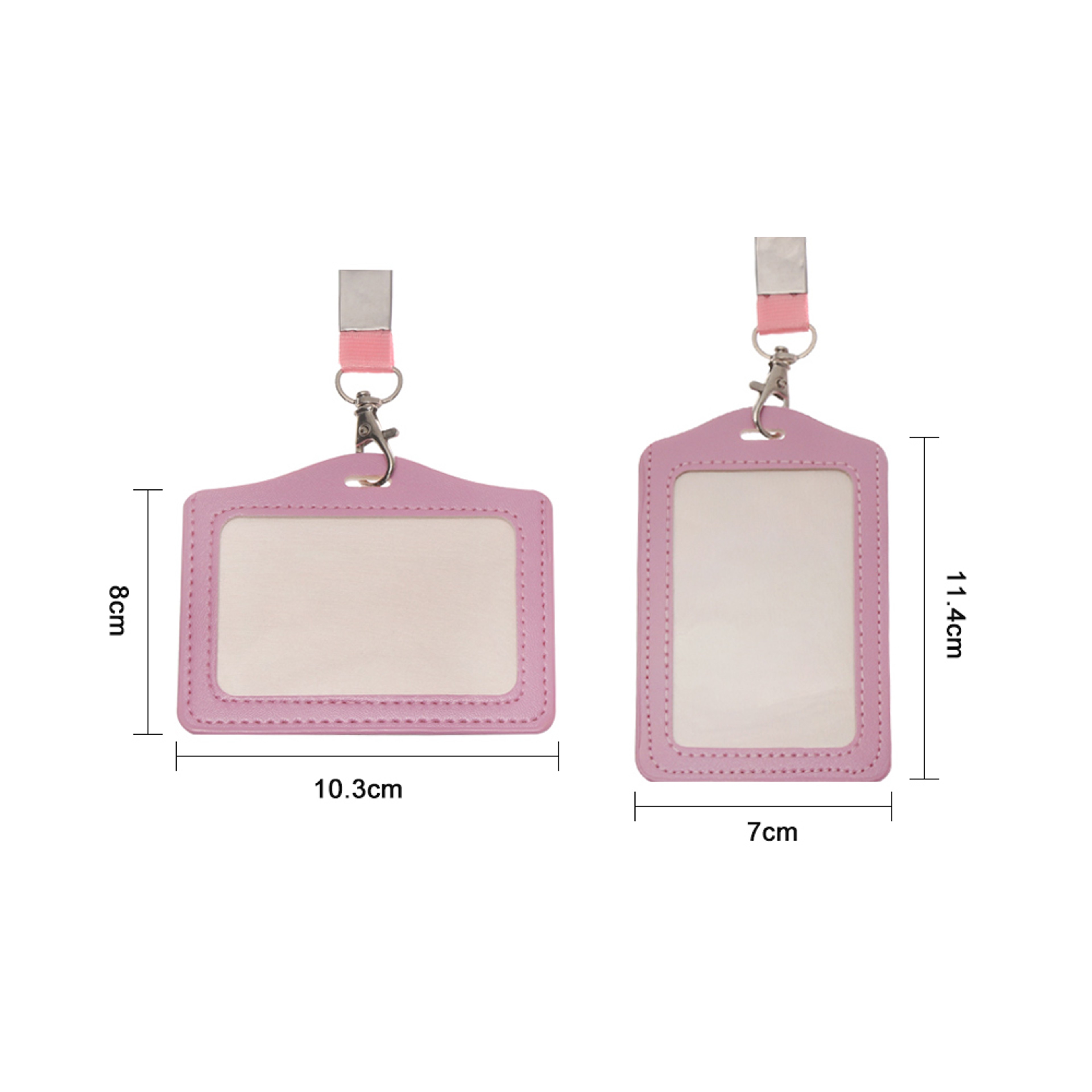 Unisex Work Card Holders With Lanyard PU Bank Card Name Credit Card Holders Card Bus ID Holders Identity Badge With Neck Strap – view 6