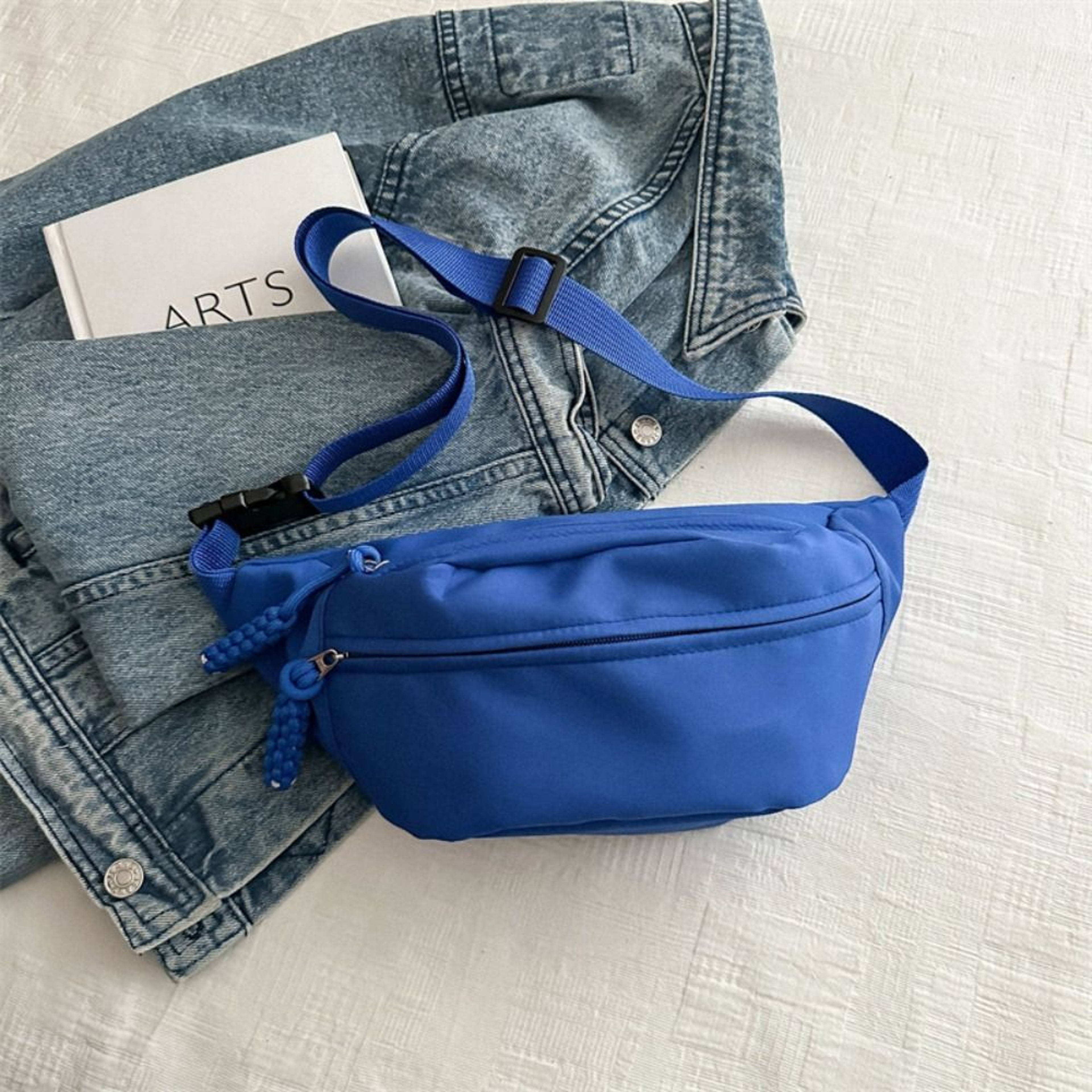 Half Moon Womens Chest Bag Waterproof Oxford Cloth Large Capacity Running Belt Bag 8