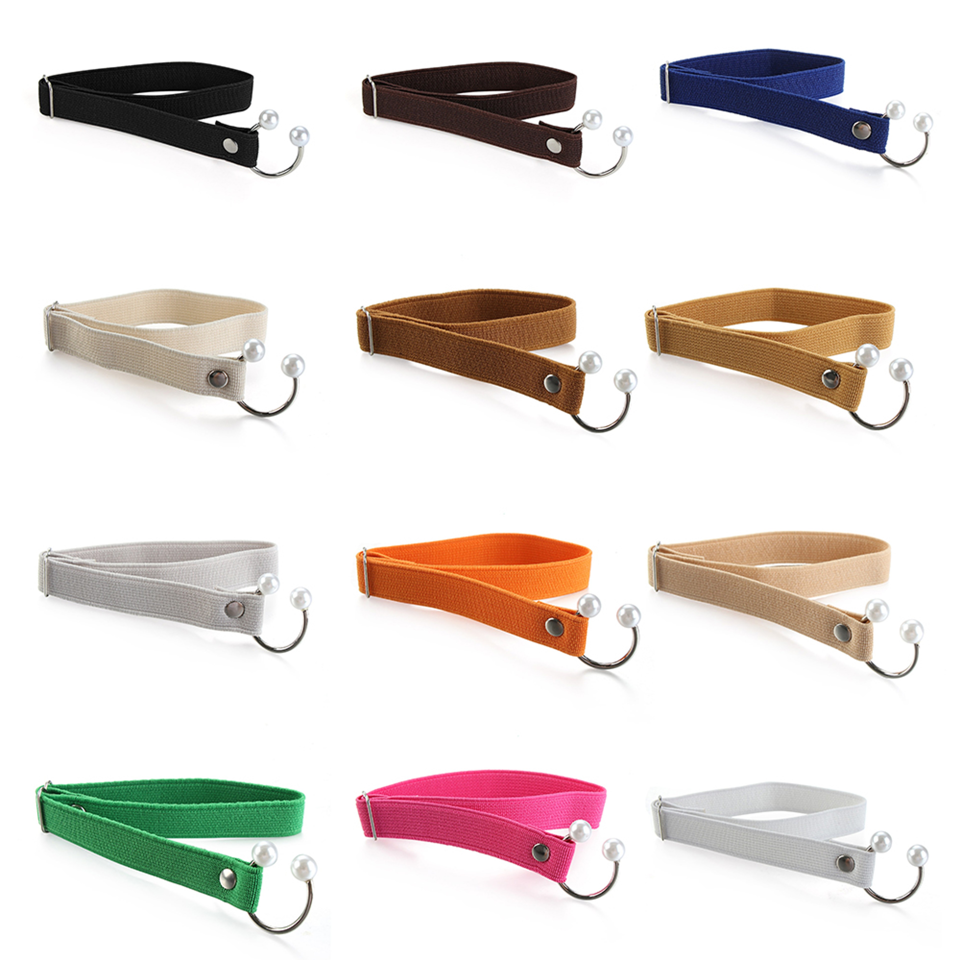 Women High Heels Adjustable Elastic Shoe Strap Belt U-shaped Pearl Lazy Shoelace Anti-drop Heels Accessories – view 5